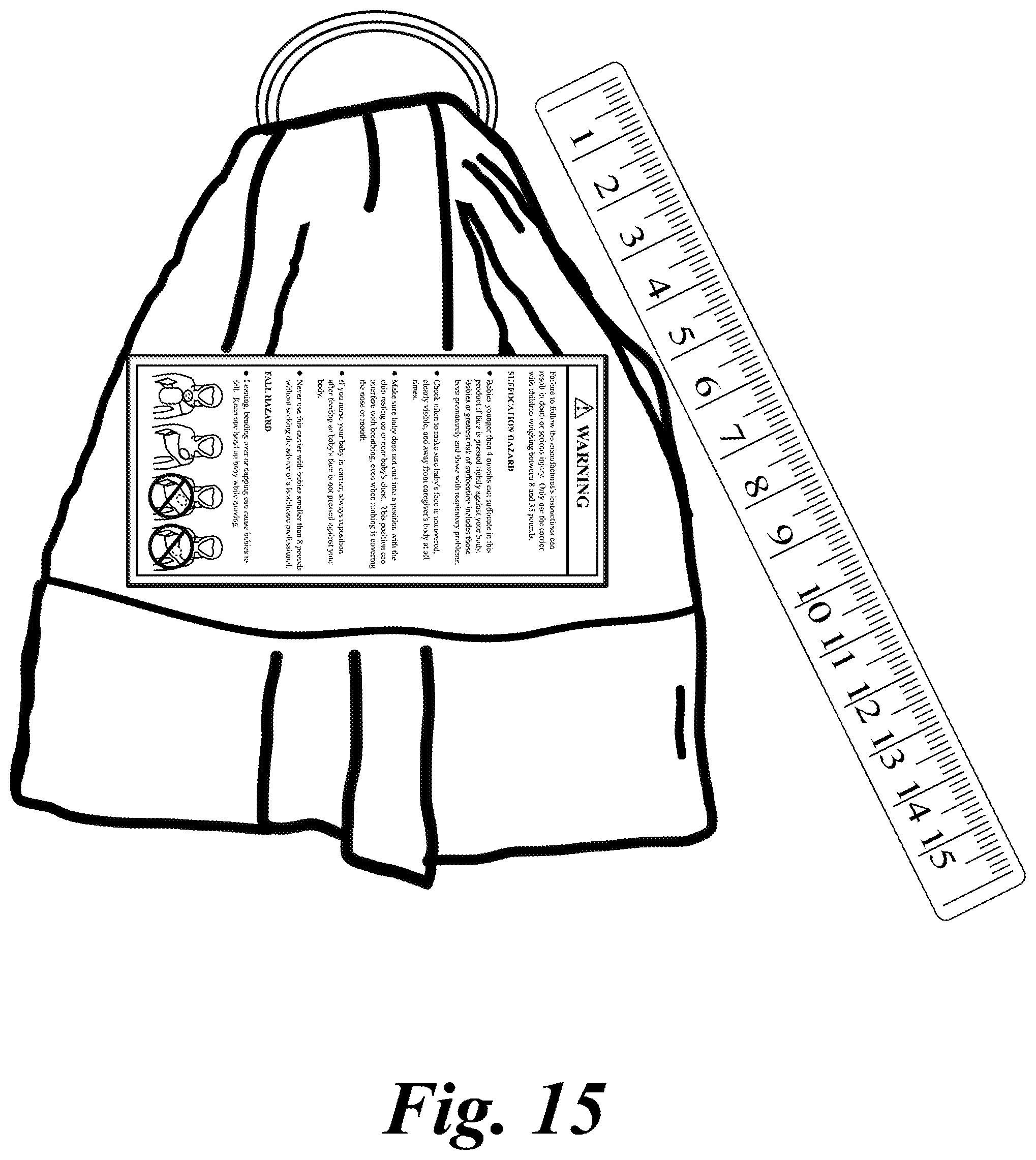 Patent US12102239 Figure 15 – Baby sling