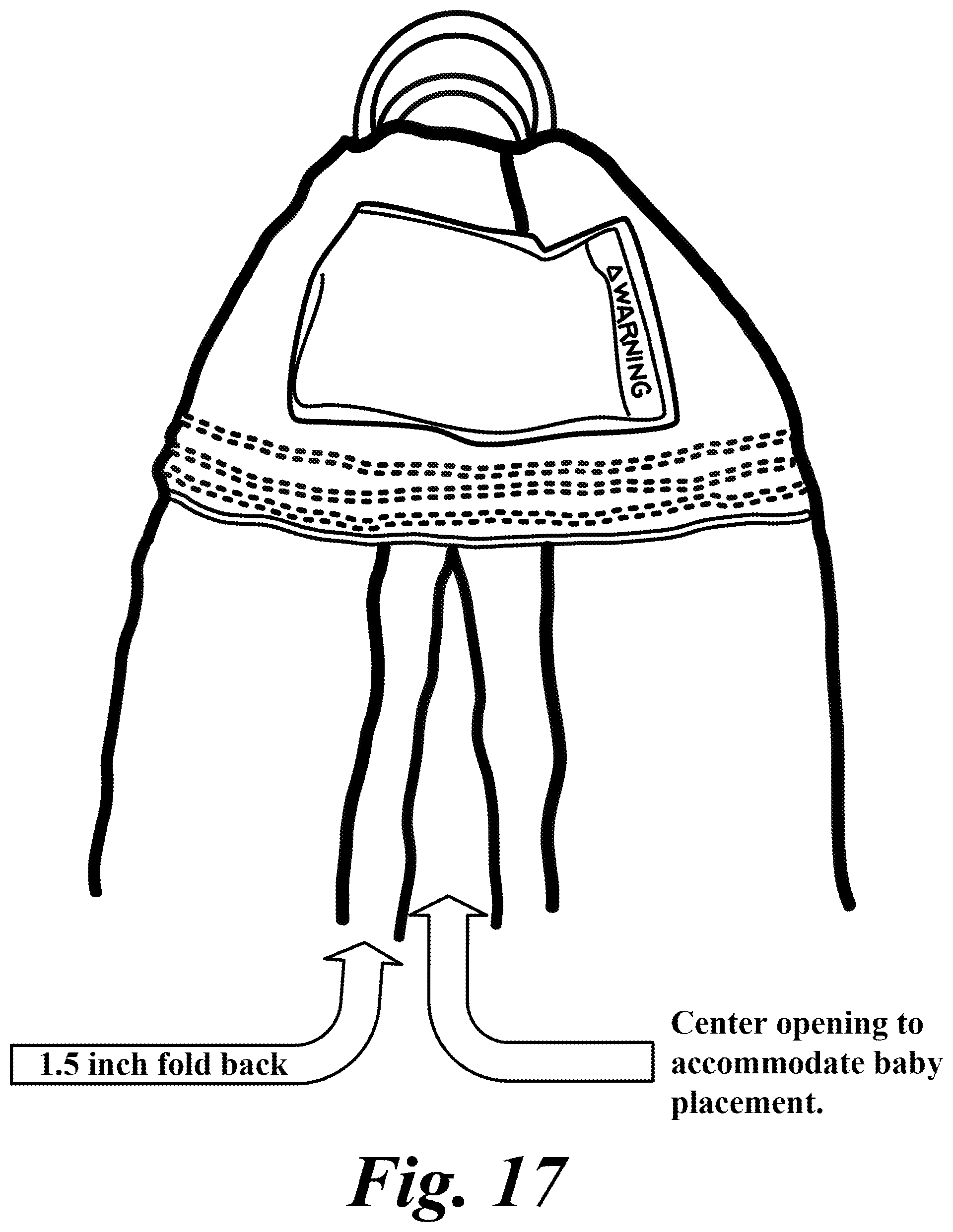 Patent US12102239 Figure 17 – Baby sling