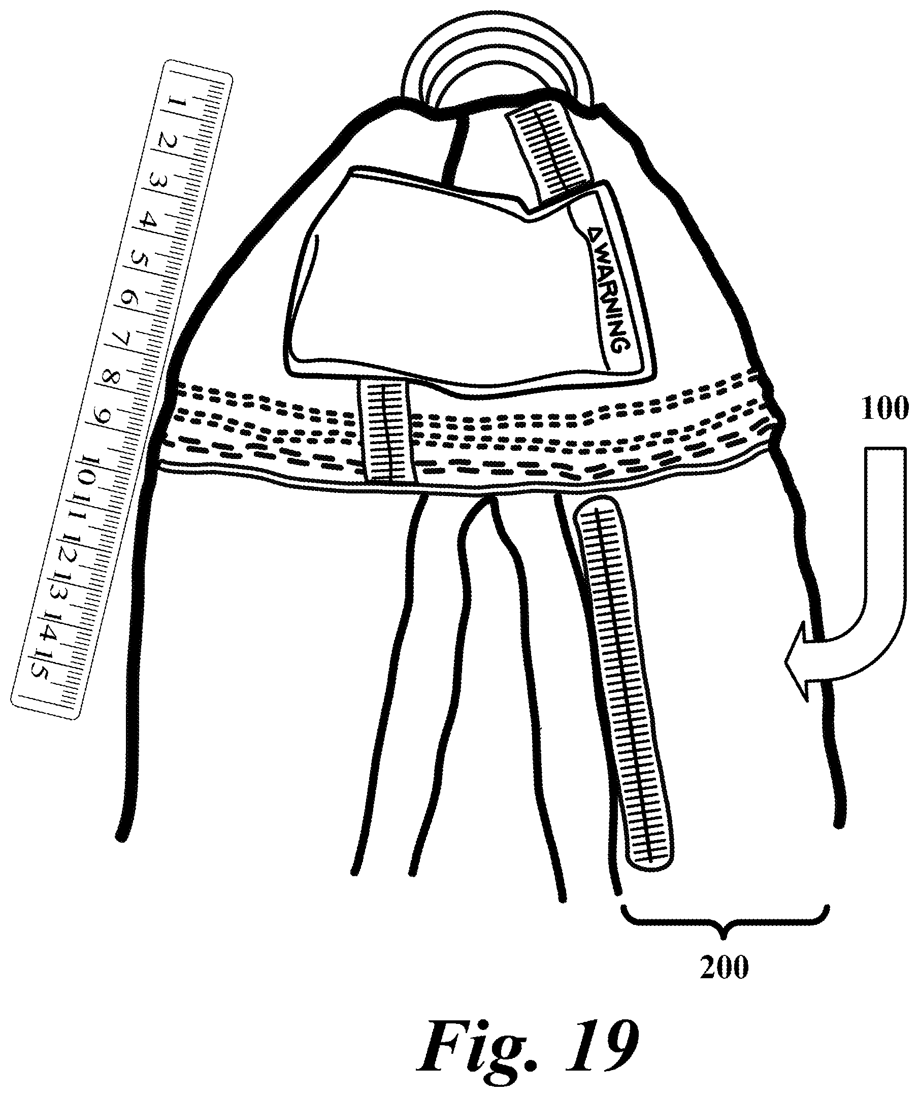 Patent US12102239 Figure 19 – Baby sling