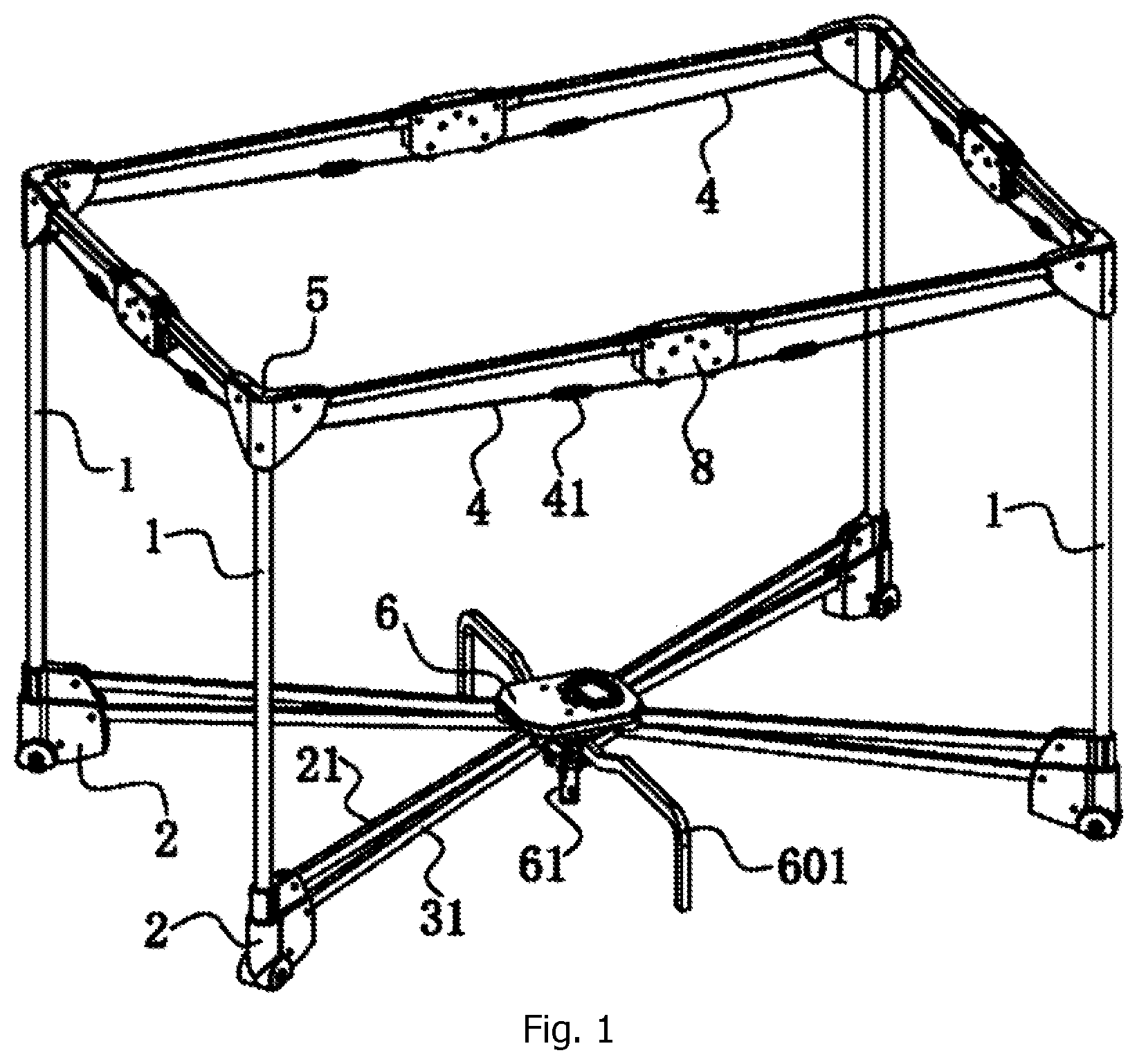 Patent US12102240 Figure 1 – Portable child game bed