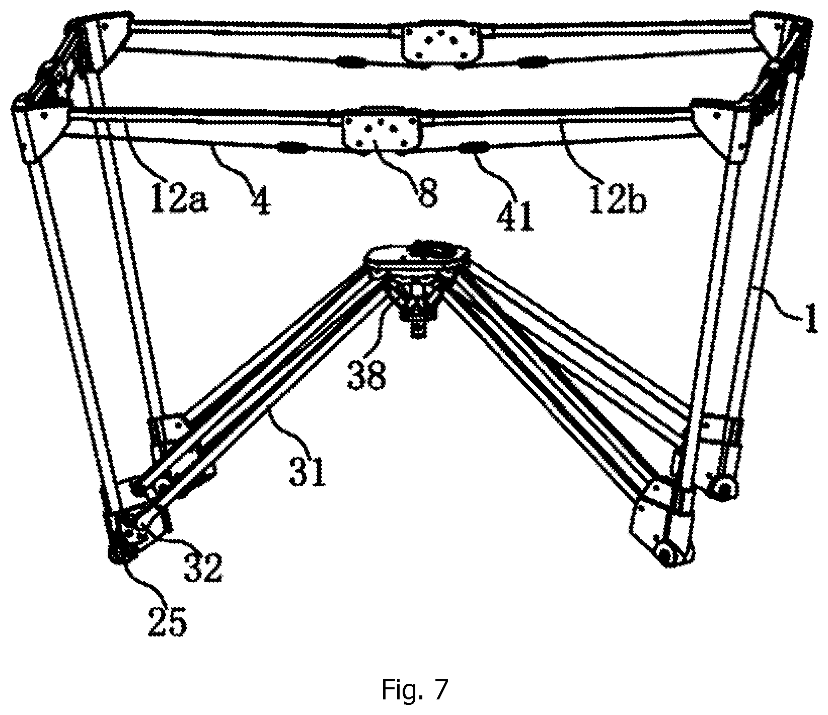 Patent US12102240 Figure 7 – Portable child game bed