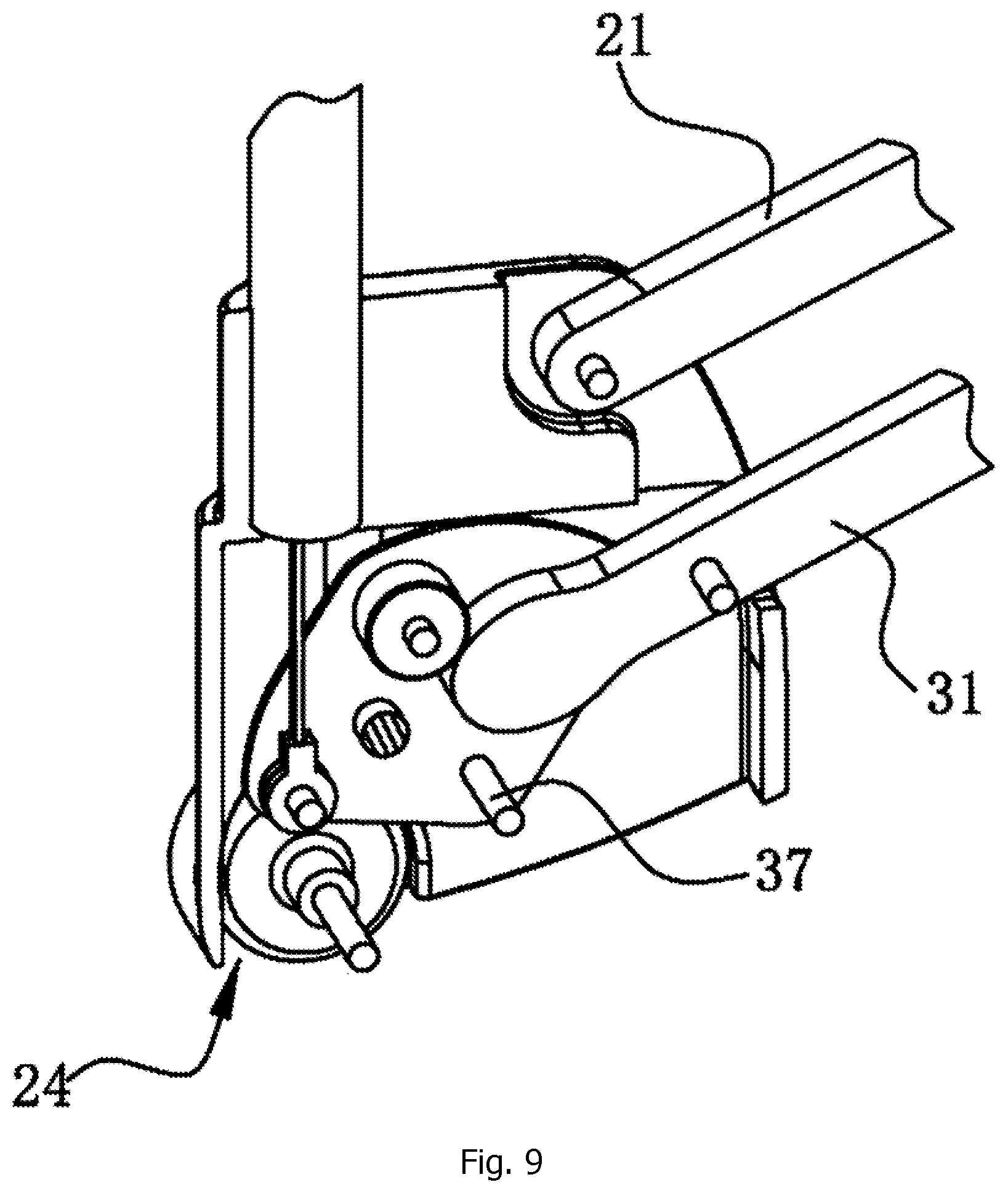 Patent US12102240 Figure 9 – Portable child game bed