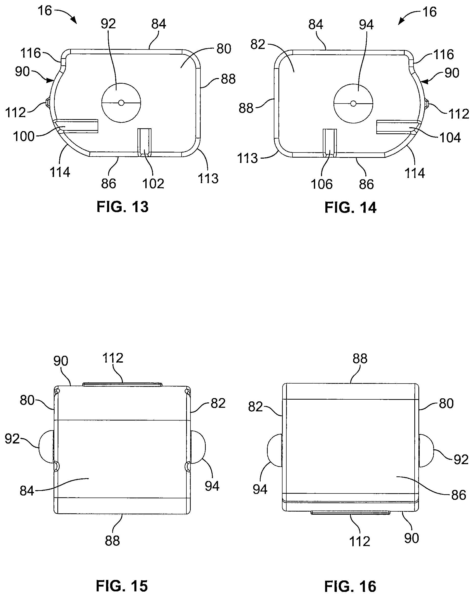 Patent US12102243 Figure 6 – Utensil for mounting on a container and folding for minimizing storage space of the container and utensil combination