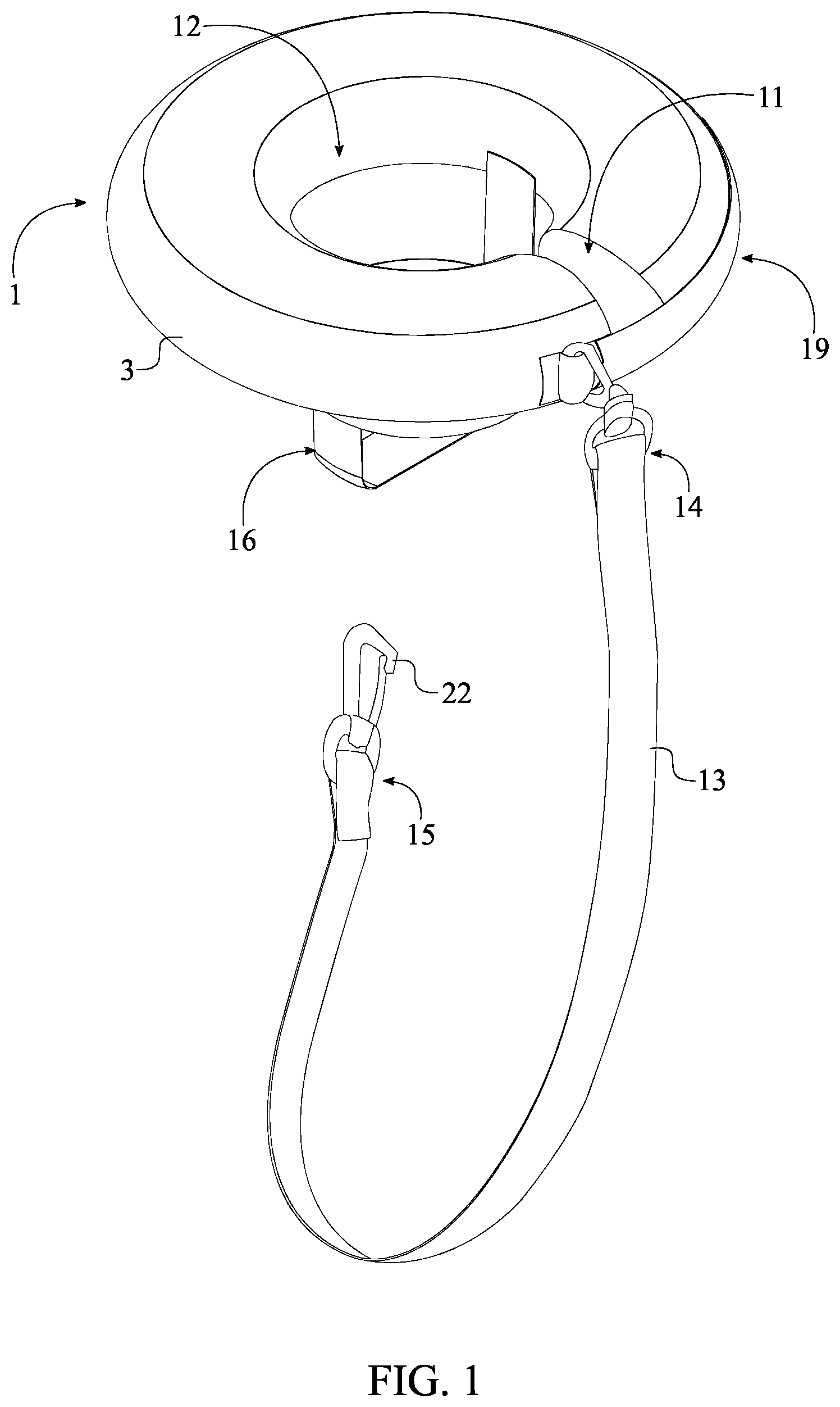 Patent US12102245 Figure 1 – Floating beverage holding apparatus