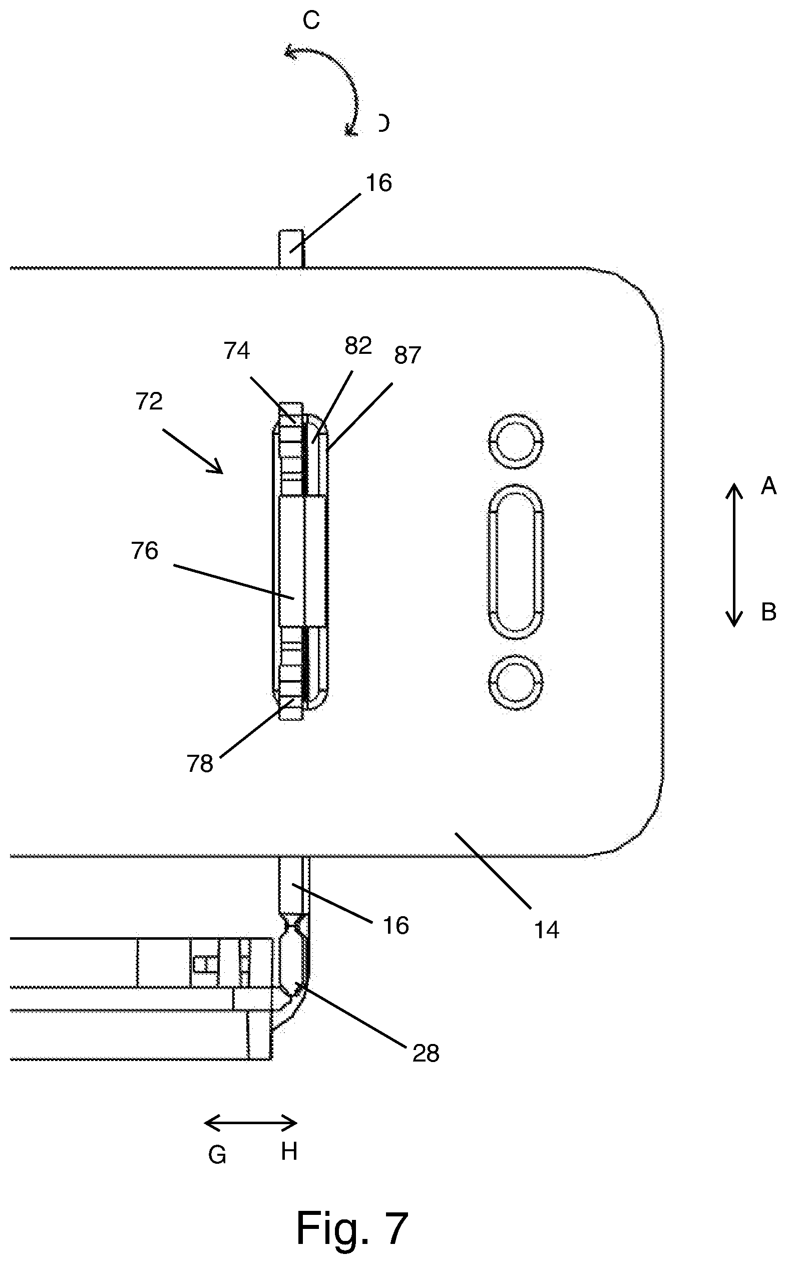 Patent US12102246 Figure 8 – Wearable tray