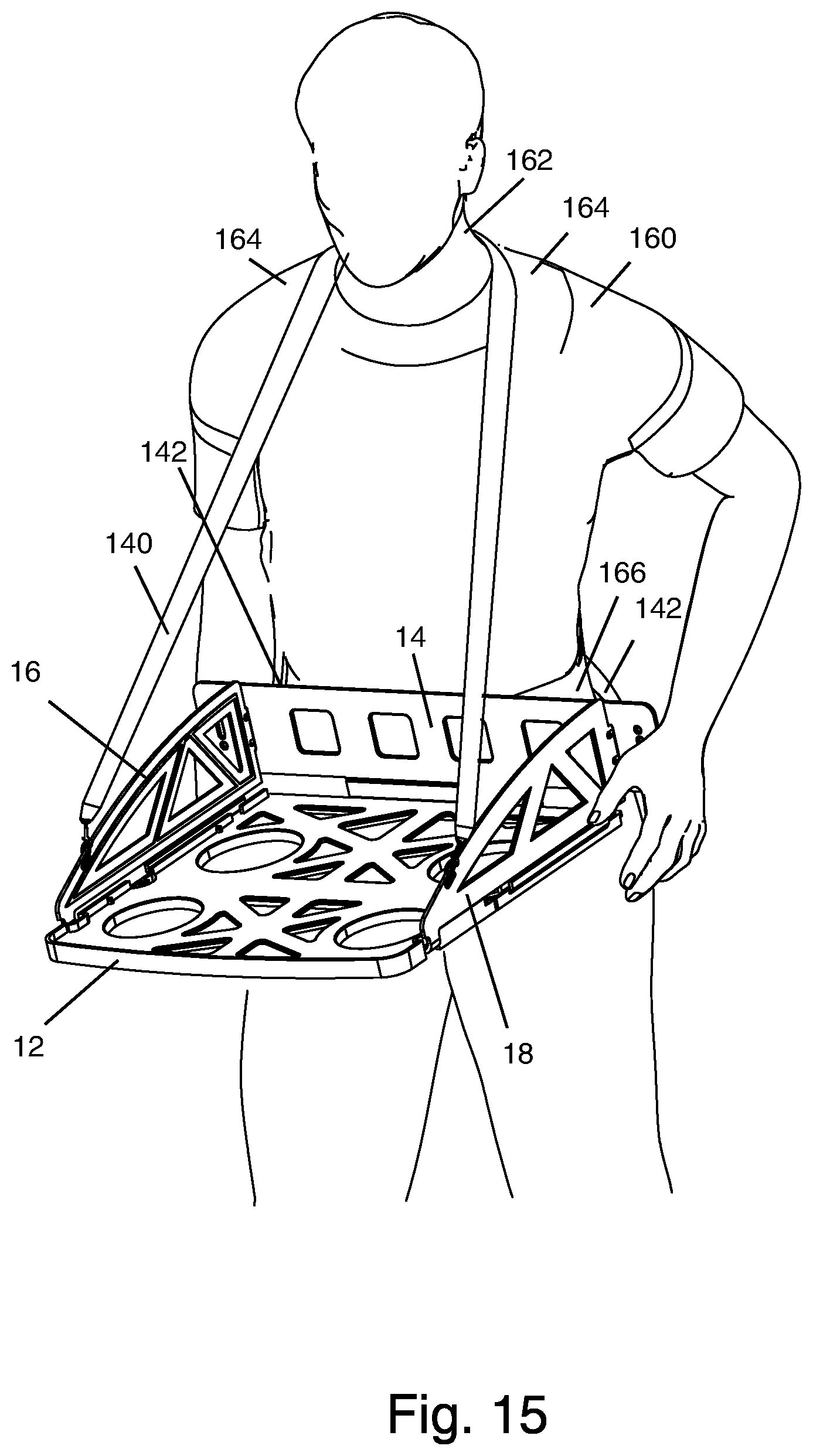 Patent US12102246 Figure 15 – Wearable tray