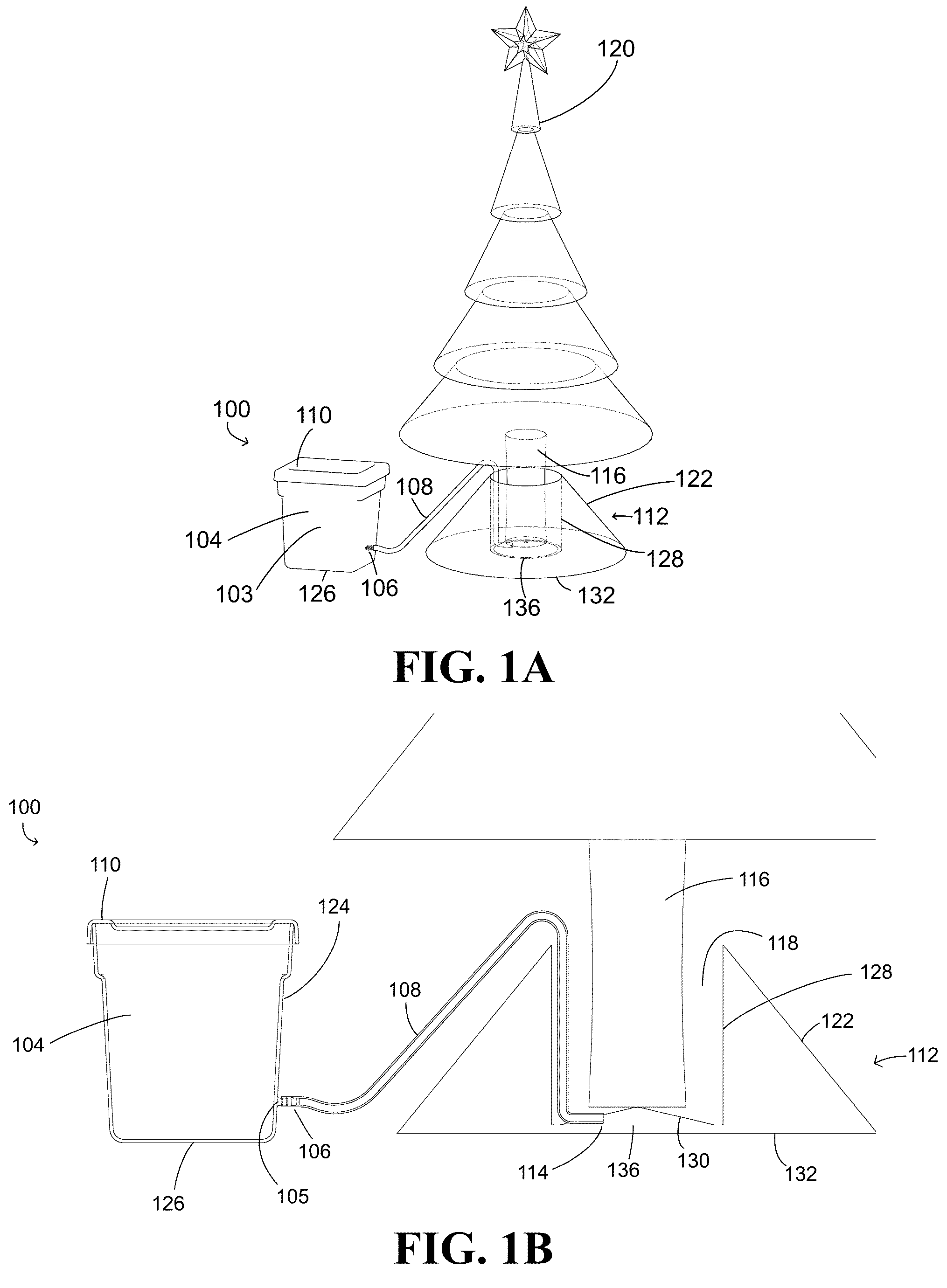 Patent US12102249 Figure 1 – Devices for supplying fluids to cut plant holders