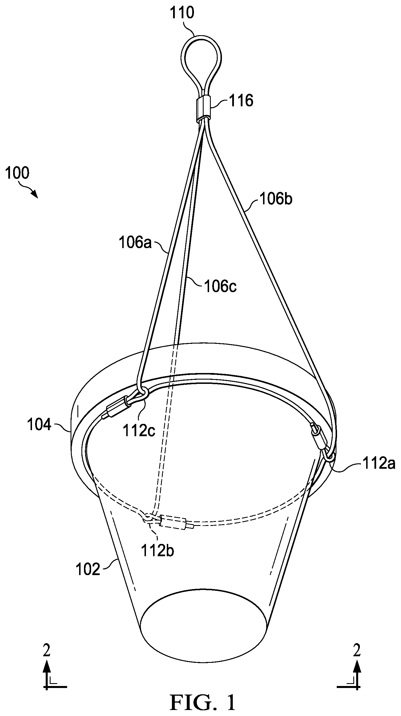 Patent US12102250 Figure 1 – Plant pot hanger