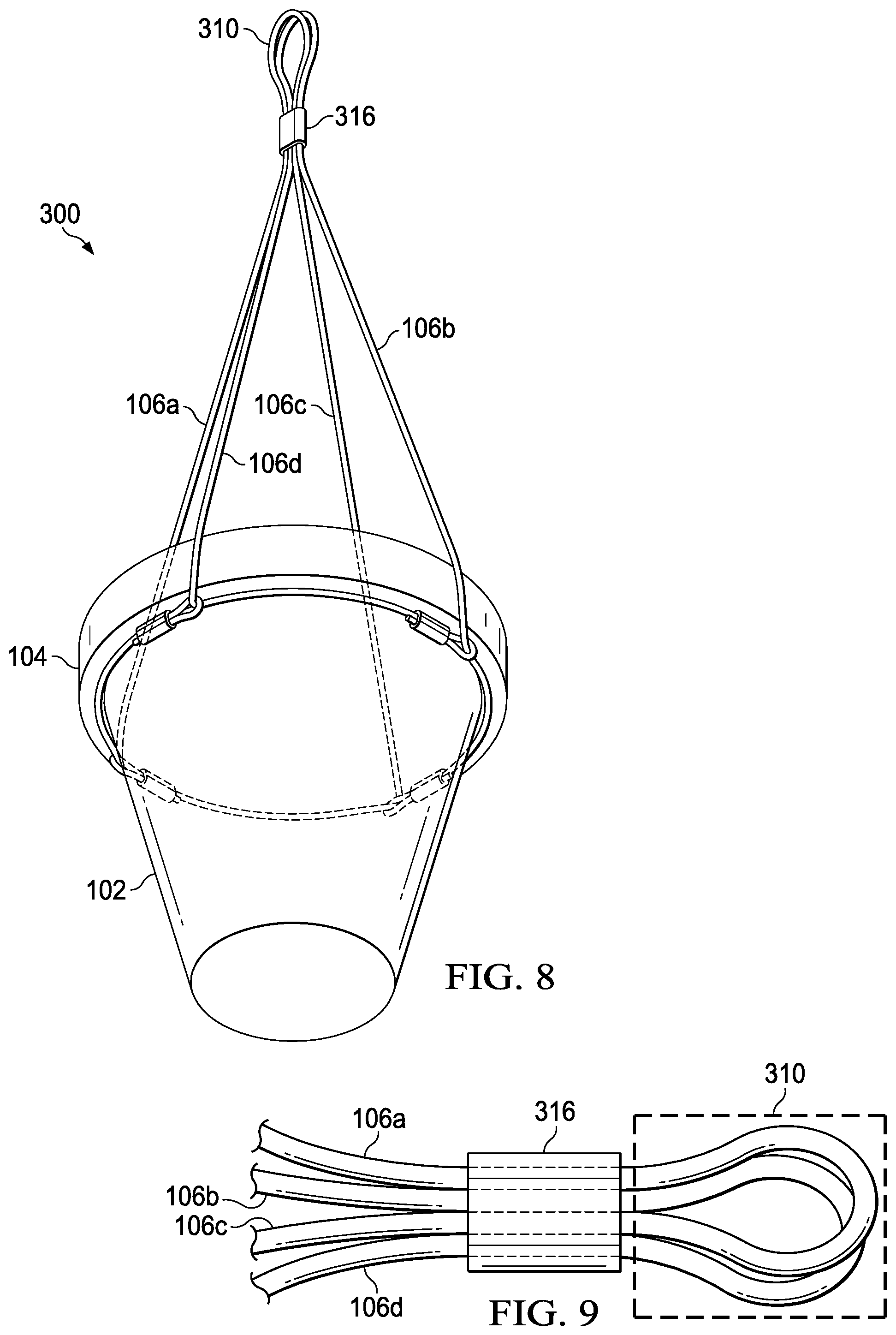 Patent US12102250 Figure 5 – Plant pot hanger