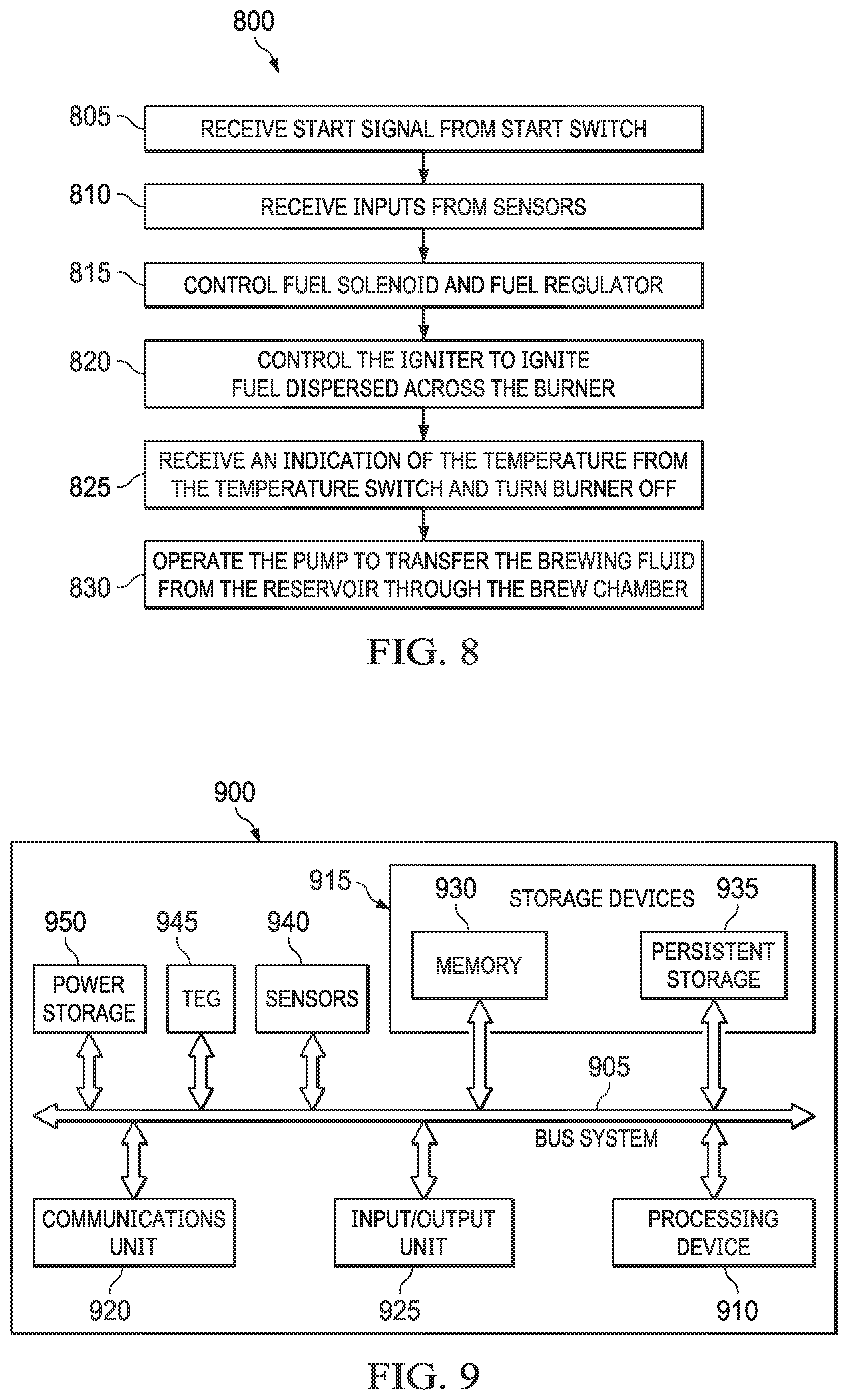 Patent US12102254 Figure 8 – Non-electric powered, off-grid, beverage brewer