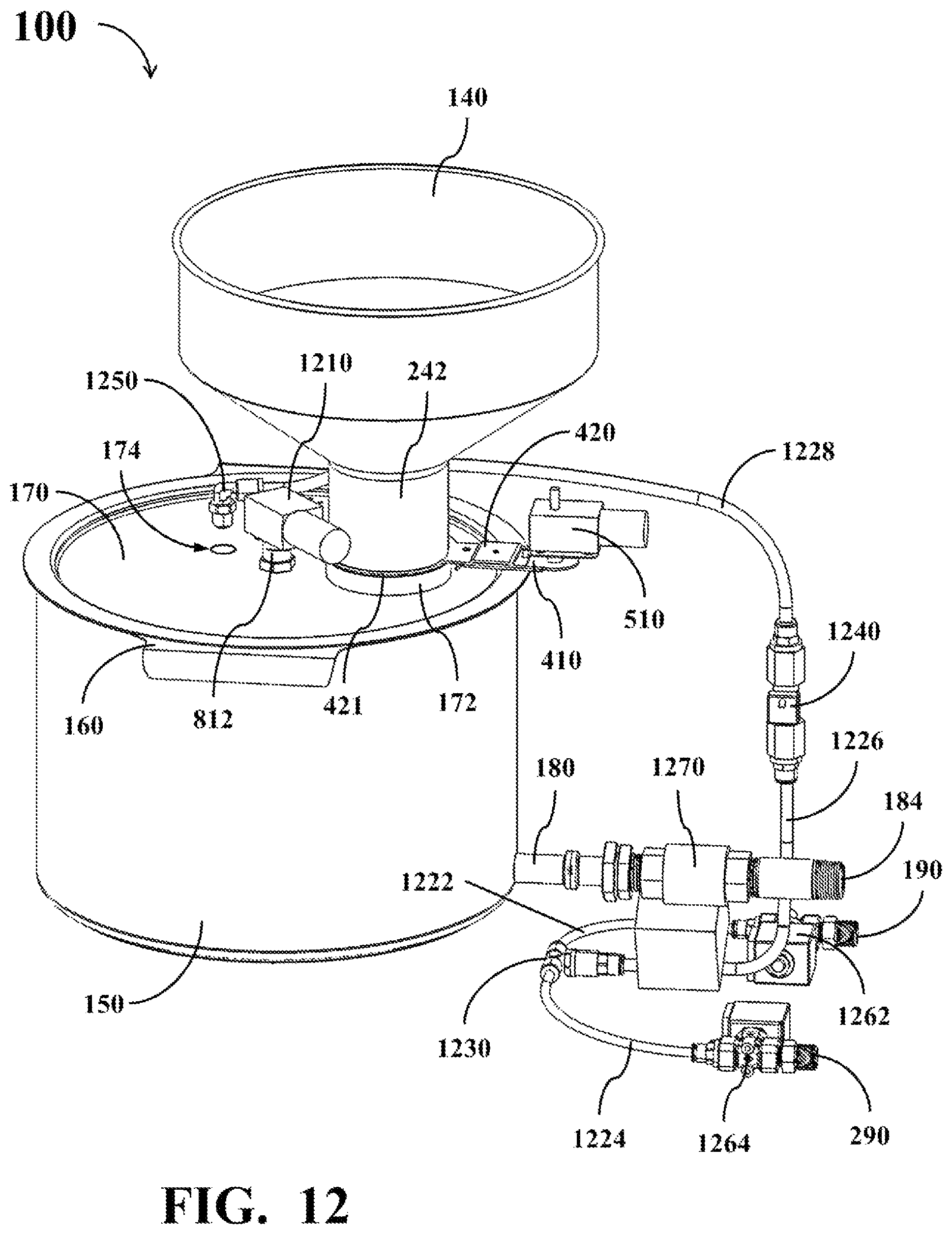 Patent US12102258 Figure 12 – Automatic cooking machine capable of reducing viscosity of liquid in cooking pot