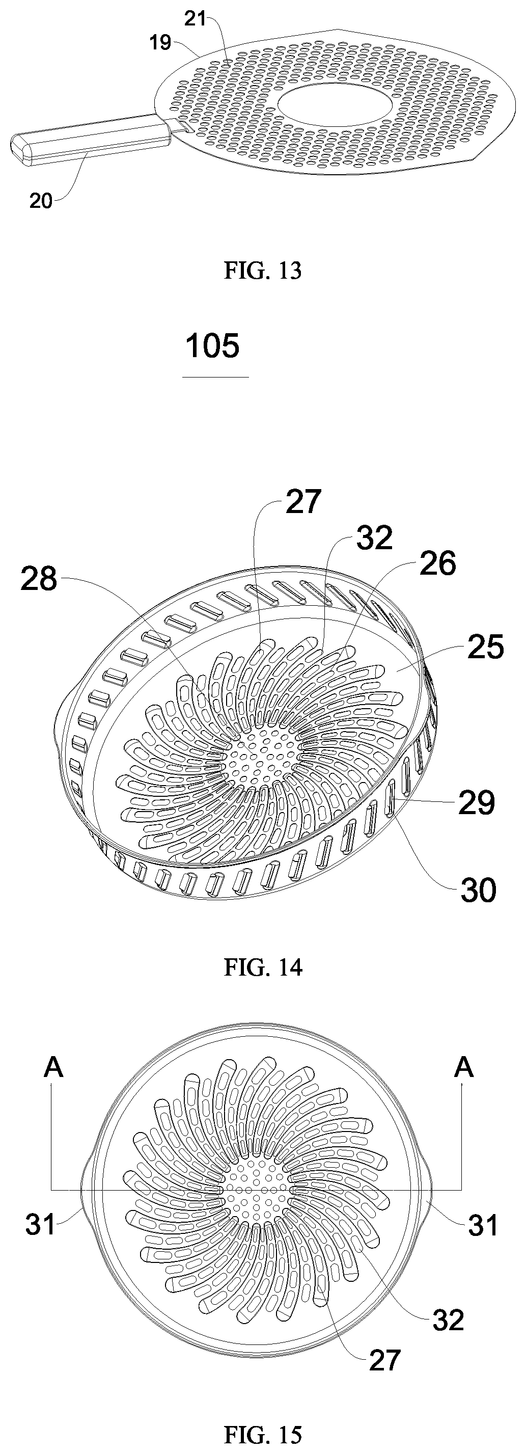 Patent US12102264 Figure 6 – Air fryer applicable for cooking pizza, novel frying basket for air fryer and novel air fryer