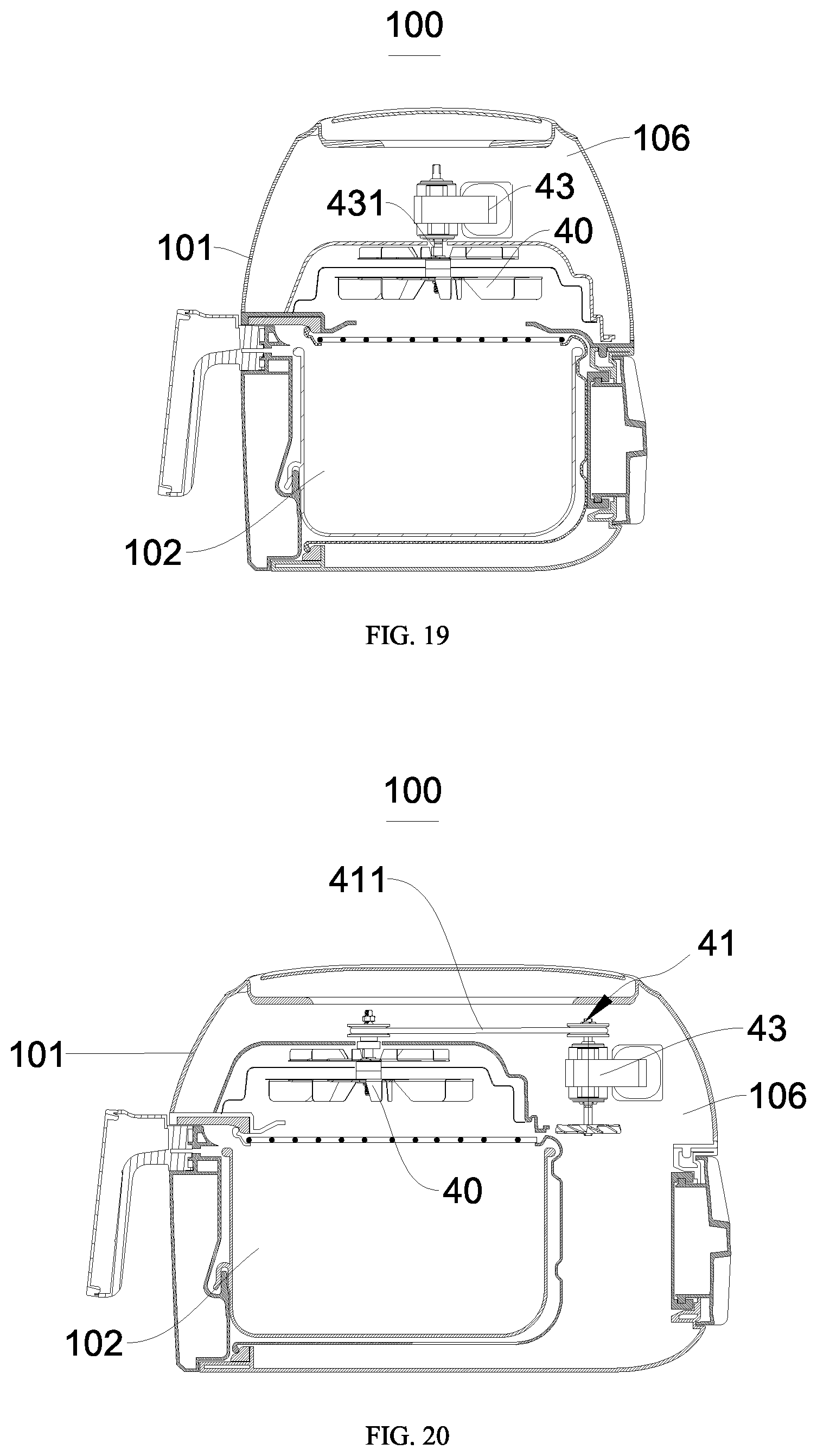 Patent US12102264 Figure 8 – Air fryer applicable for cooking pizza, novel frying basket for air fryer and novel air fryer