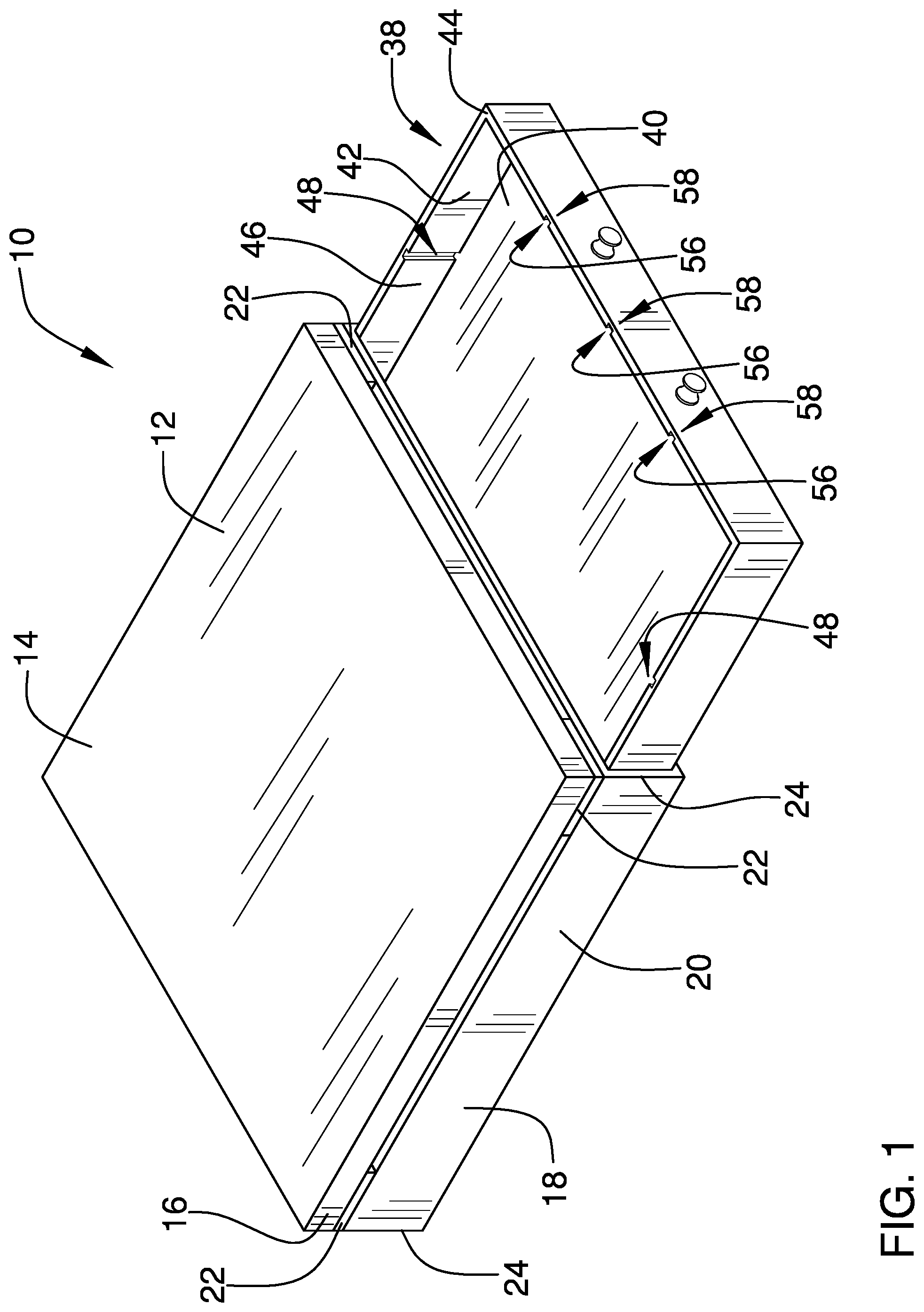 Patent US12102268 Figure 1 – Turntable cutting board device