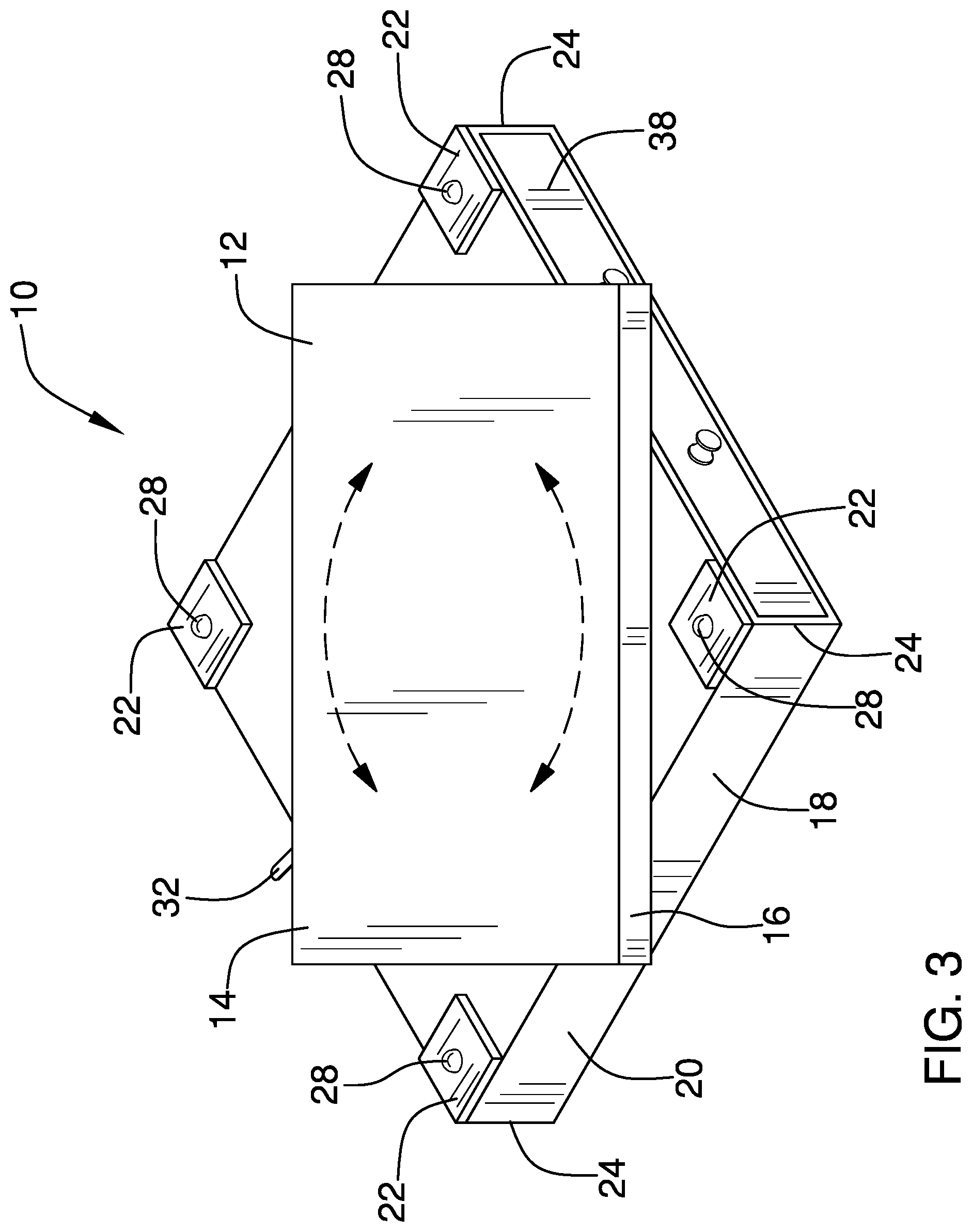 Patent US12102268 Figure 3 – Turntable cutting board device