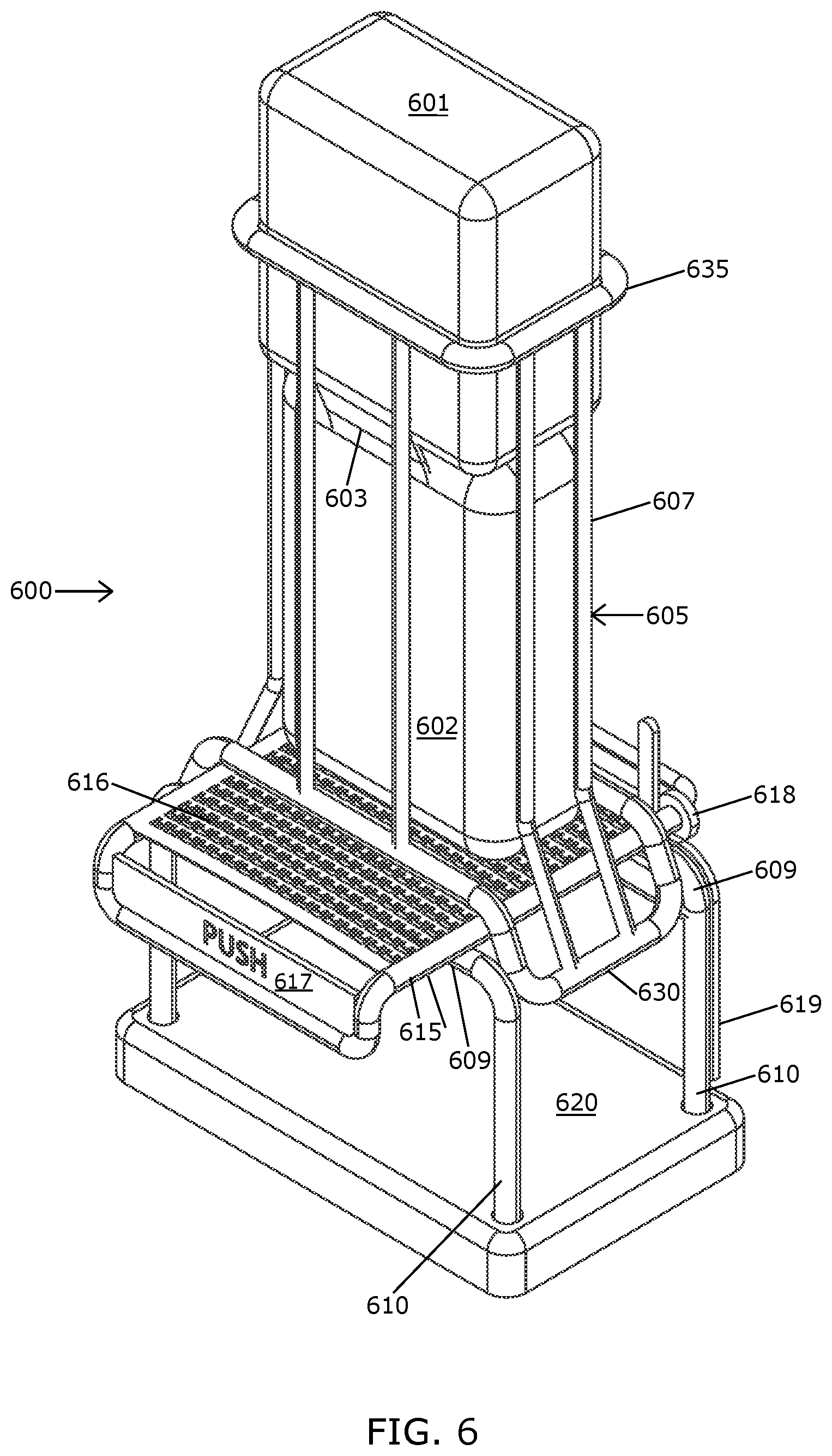 Patent US12102272 Figure 6 – Soap bar grater apparatus and system