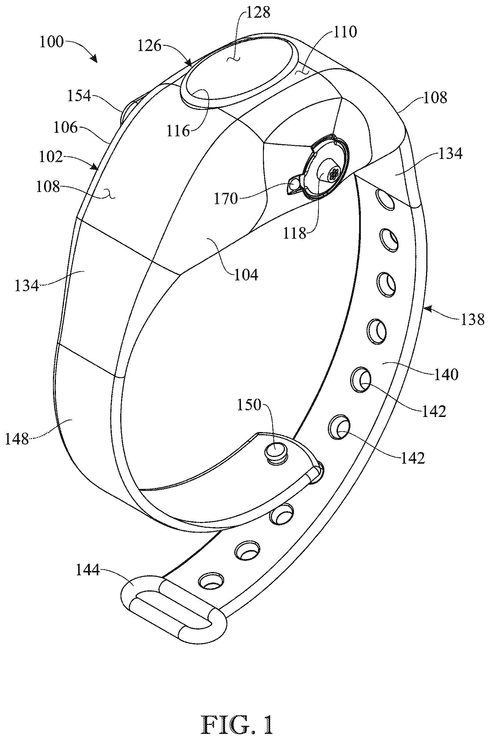Patent US12102274 Figure 1 – Wearable hand sanitizer dispenser
