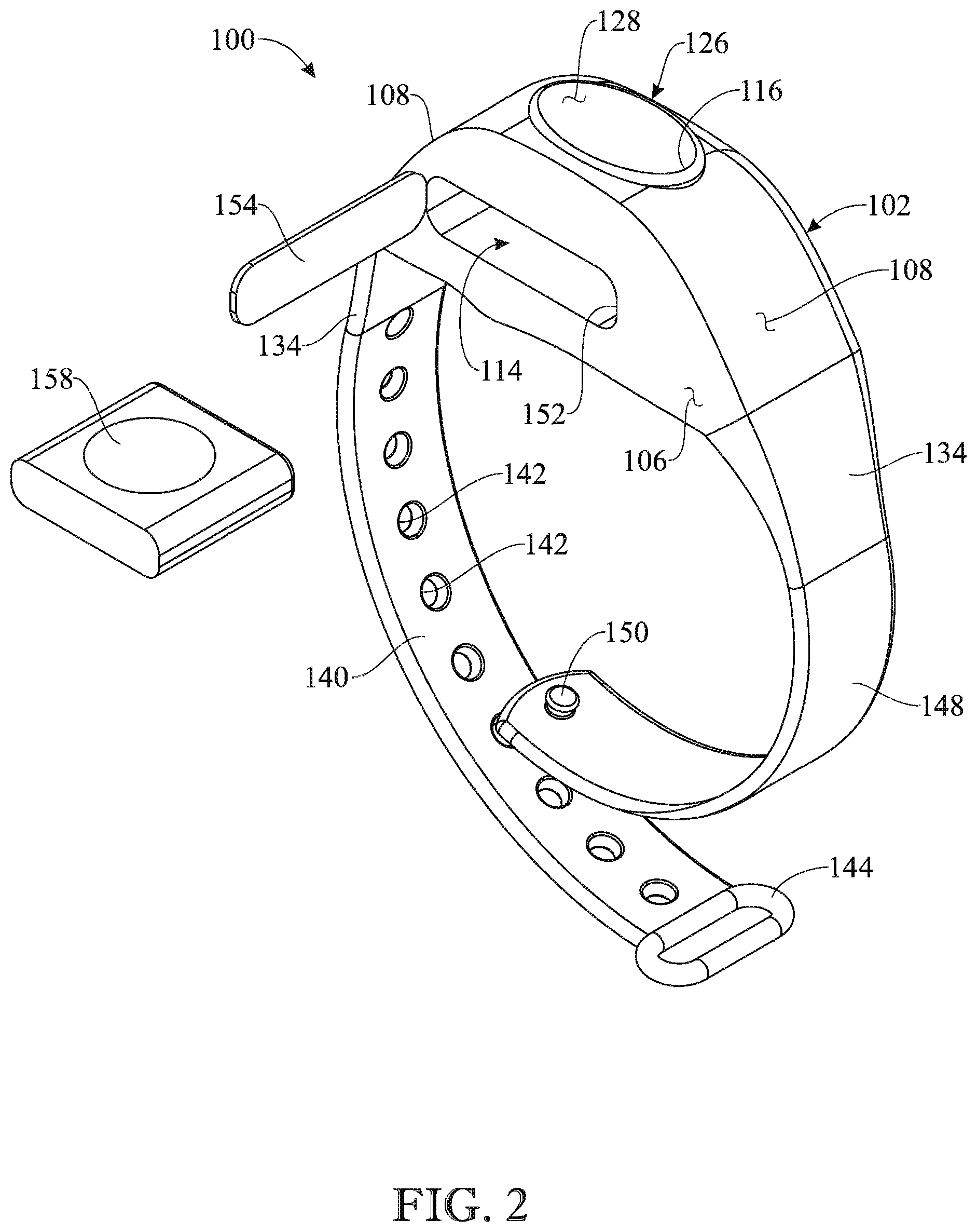 Patent US12102274 Figure 2 – Wearable hand sanitizer dispenser