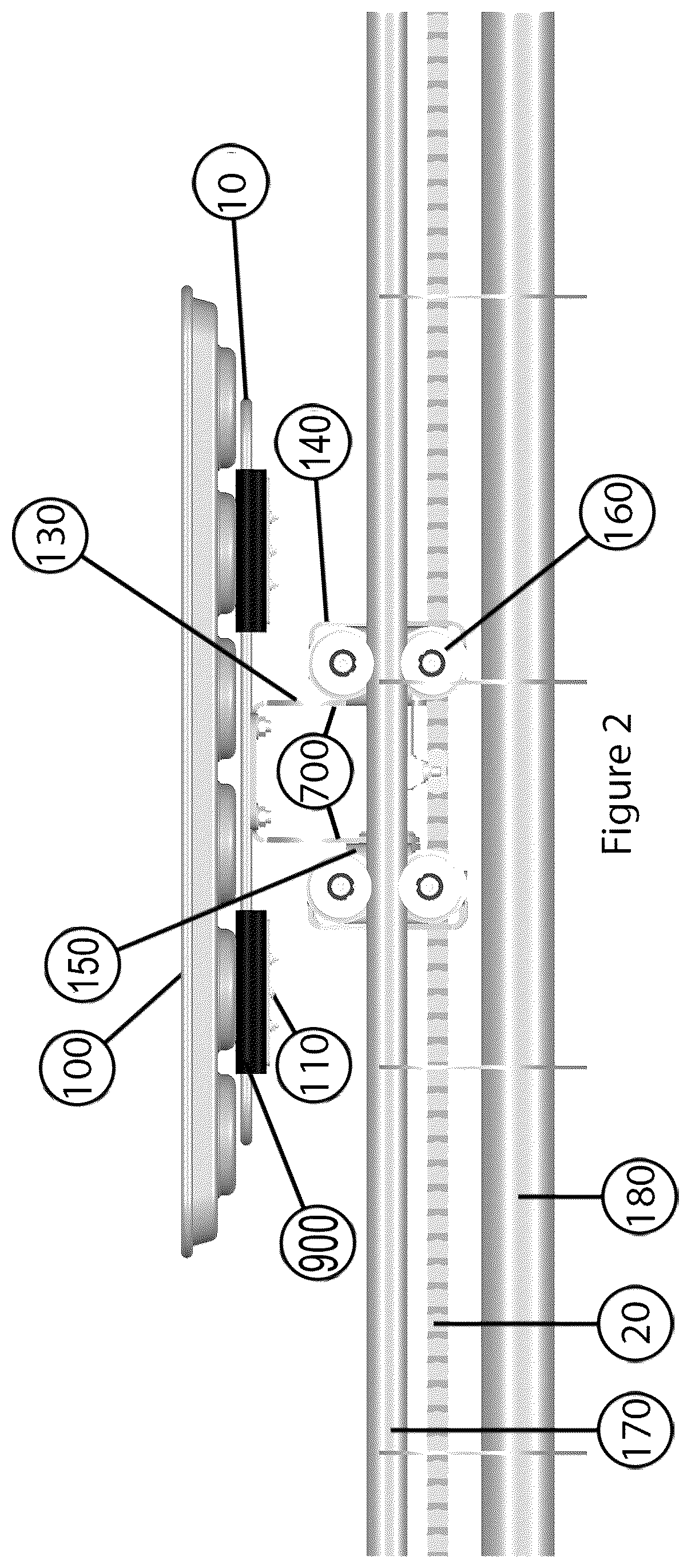 Patent US12102277 Figure 2 – Pan cleaning system and improved cleaning stations