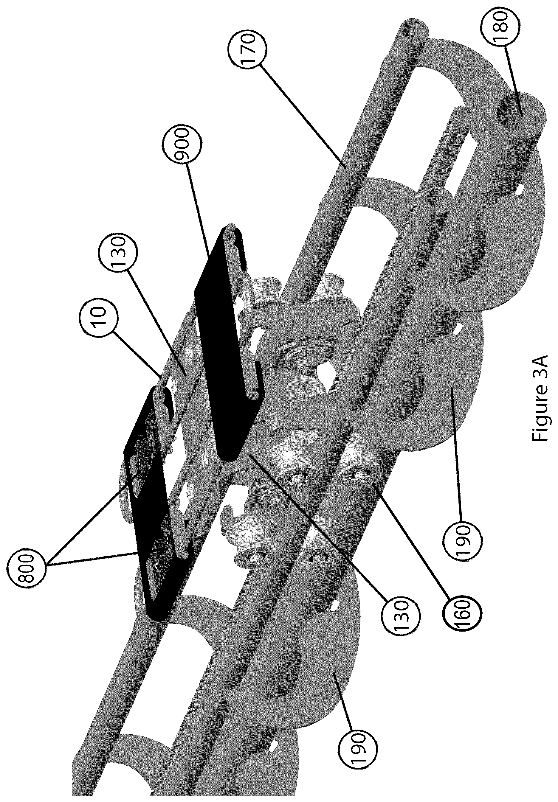 Patent US12102277 Figure 3 – Pan cleaning system and improved cleaning stations