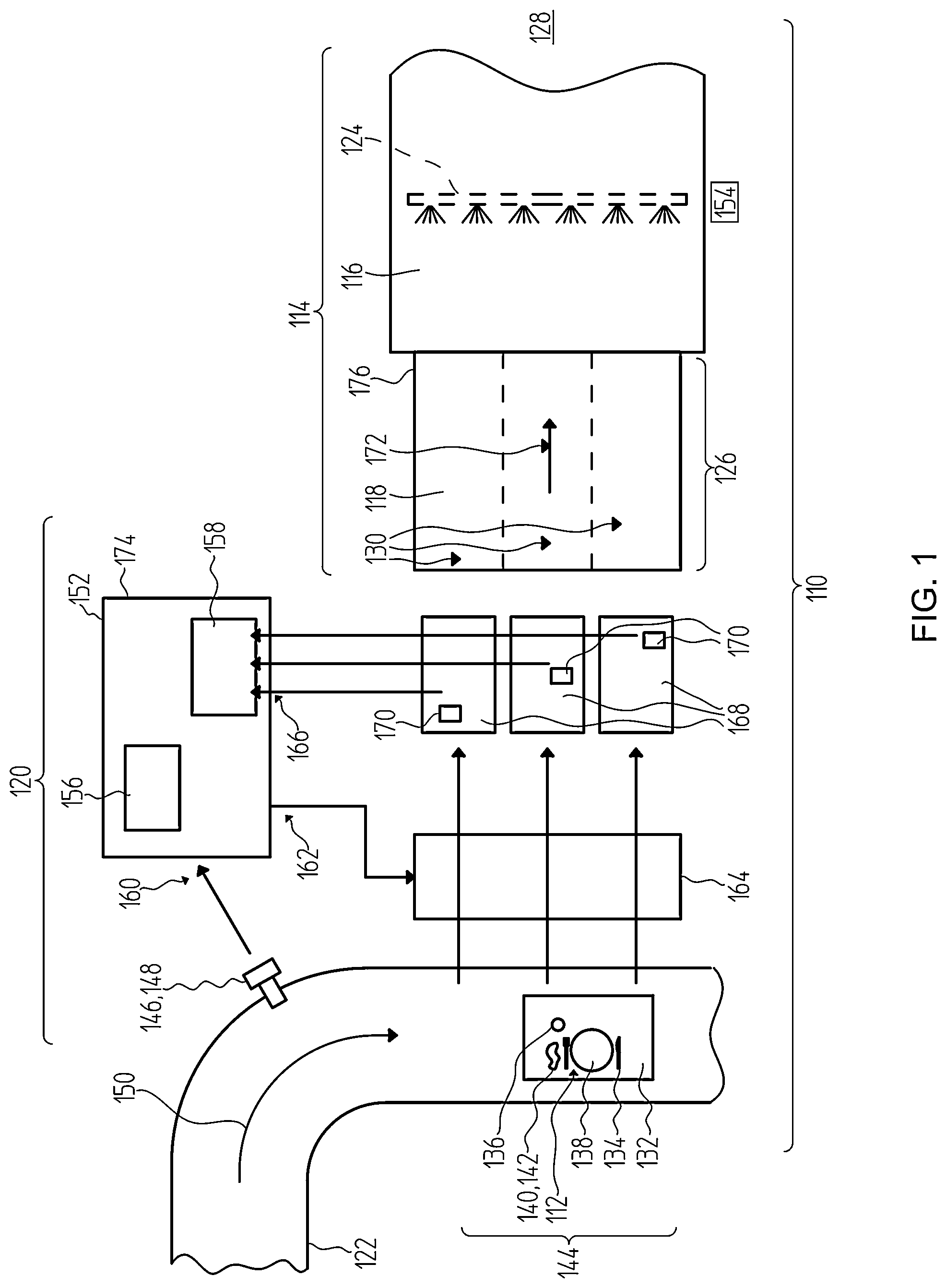 Patent US12102278 Figure 1 – Modular system for loading a conveyor dishwasher