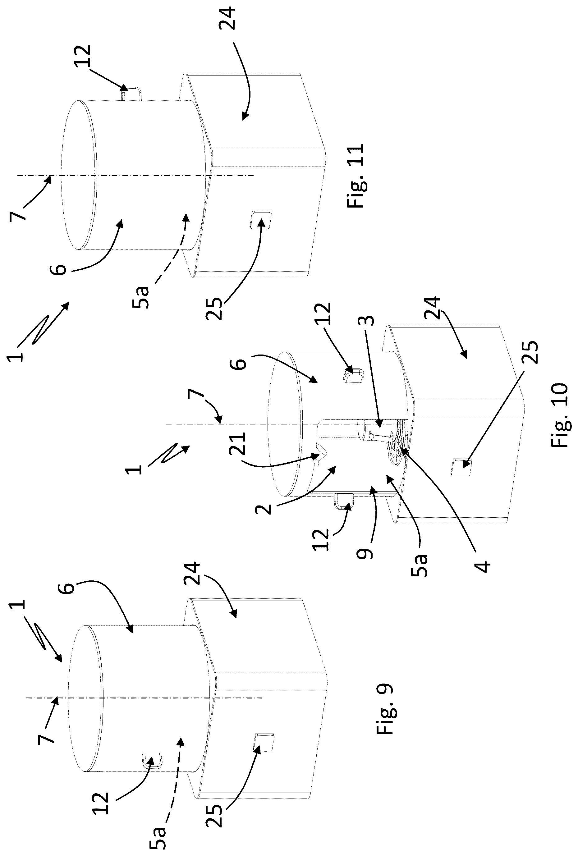 Patent US12102279 Figure 6 – Dishwasher with washing chamber accessible via first and second lateral zones