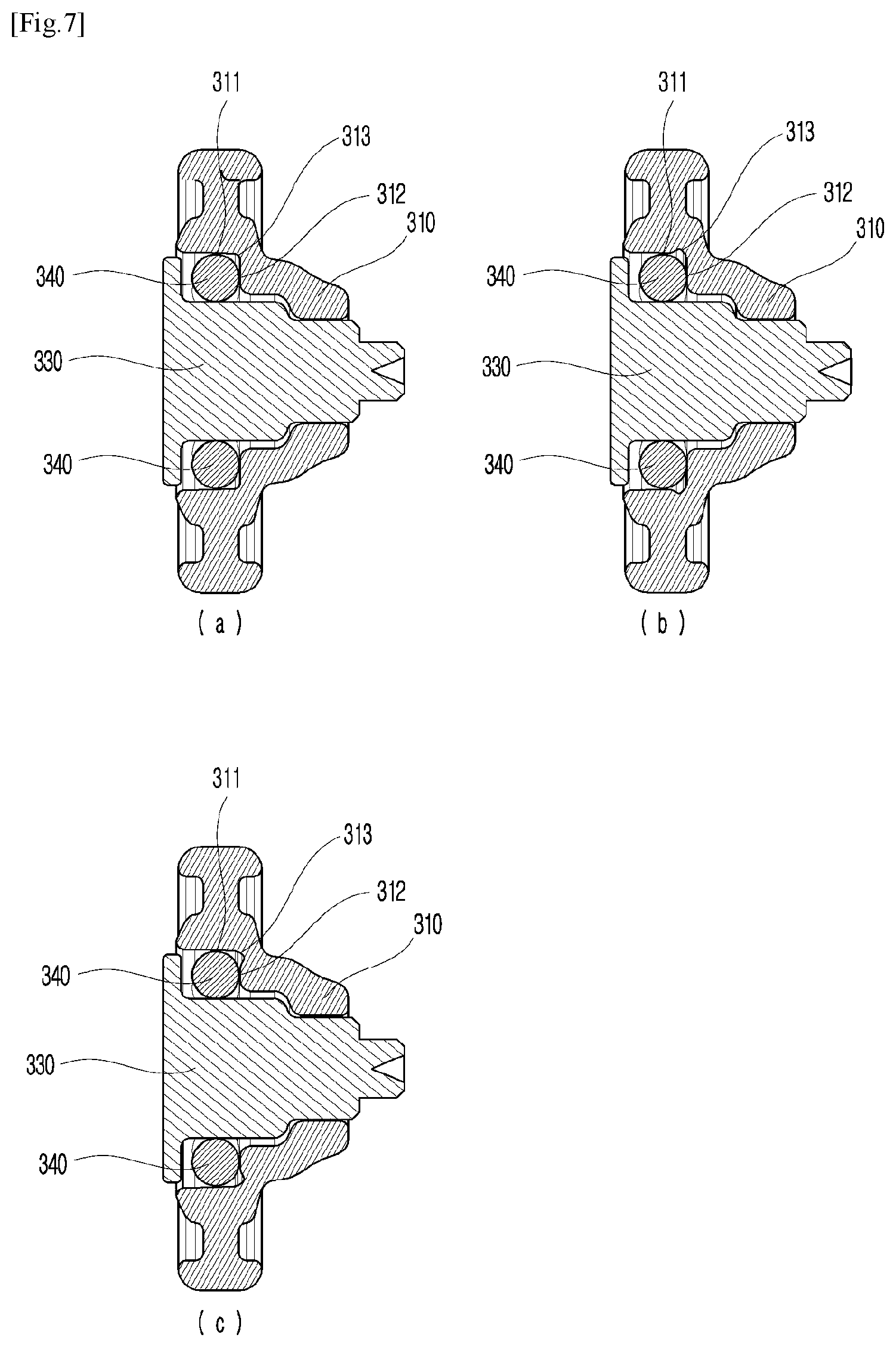 Patent US12102281 Figure 7 – Rail device for dishwasher
