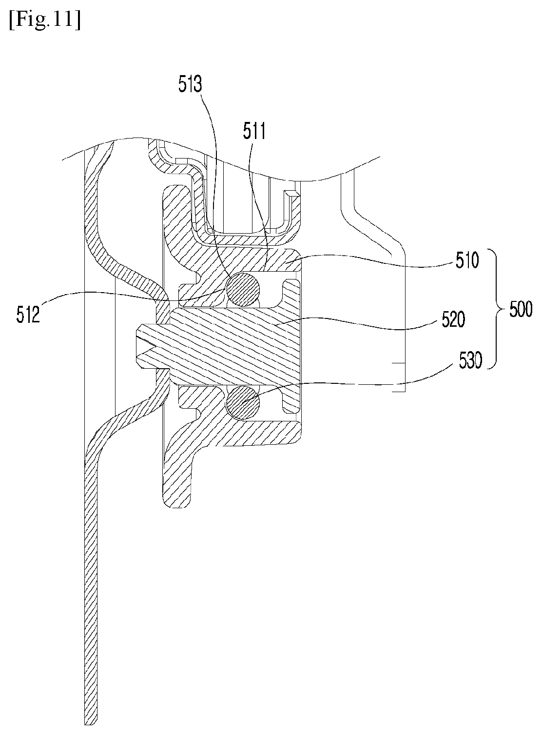 Patent US12102281 Figure 11 – Rail device for dishwasher