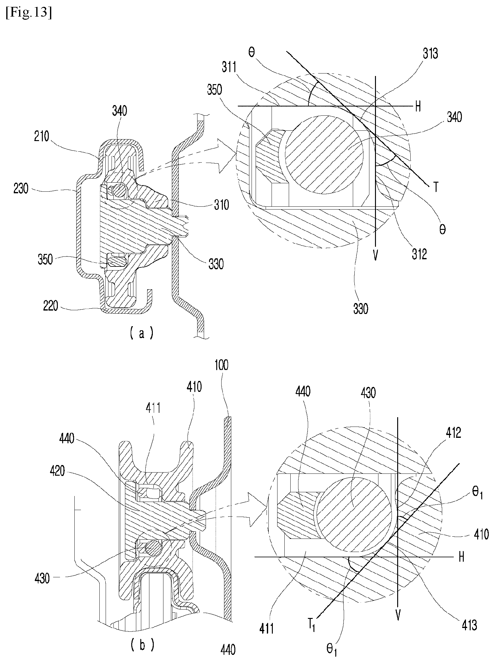 Patent US12102281 Figure 13 – Rail device for dishwasher