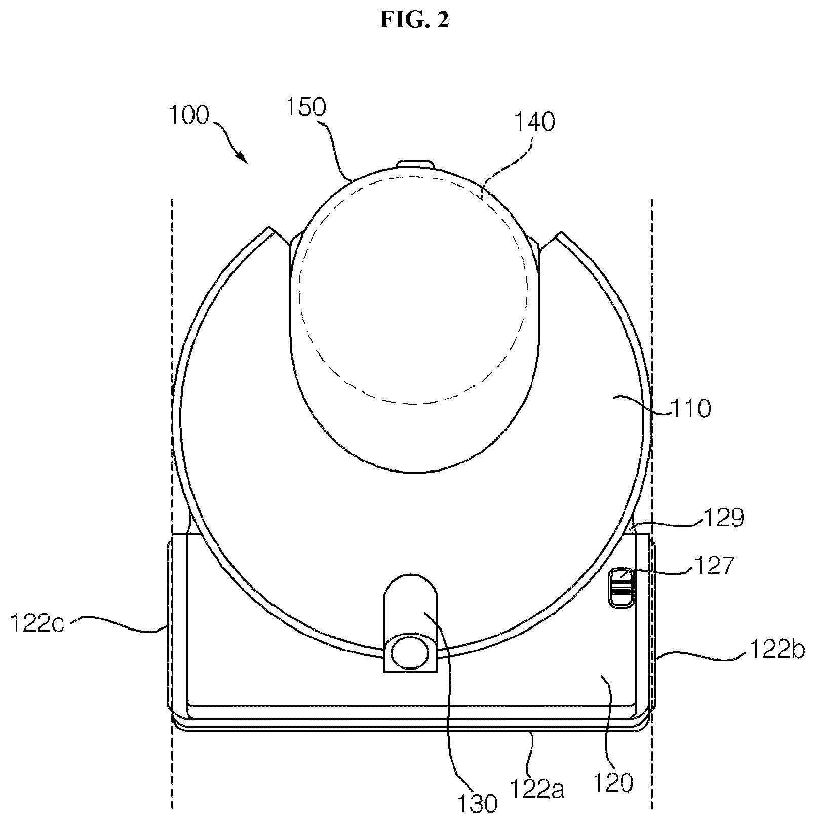 Patent US12102283 Figure 2 – Docking device and mobile robot system