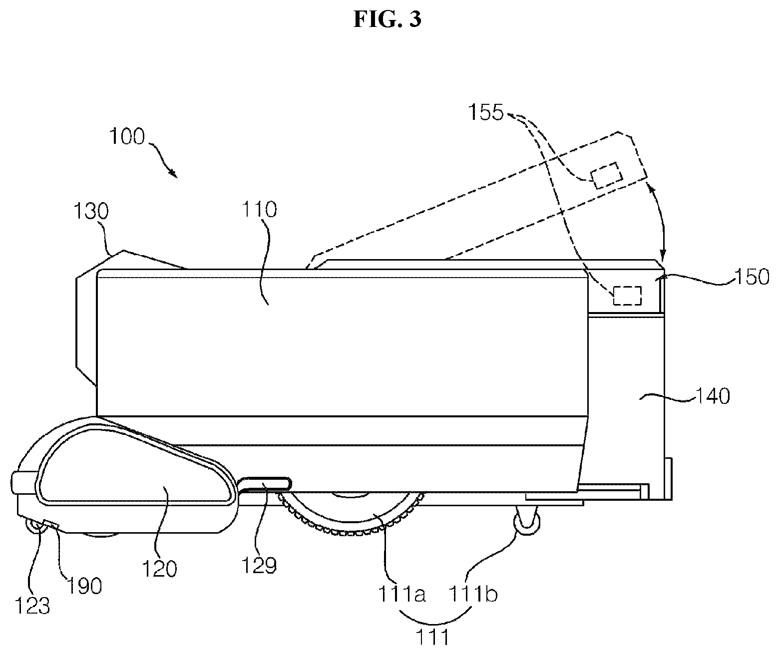 Patent US12102283 Figure 3 – Docking device and mobile robot system