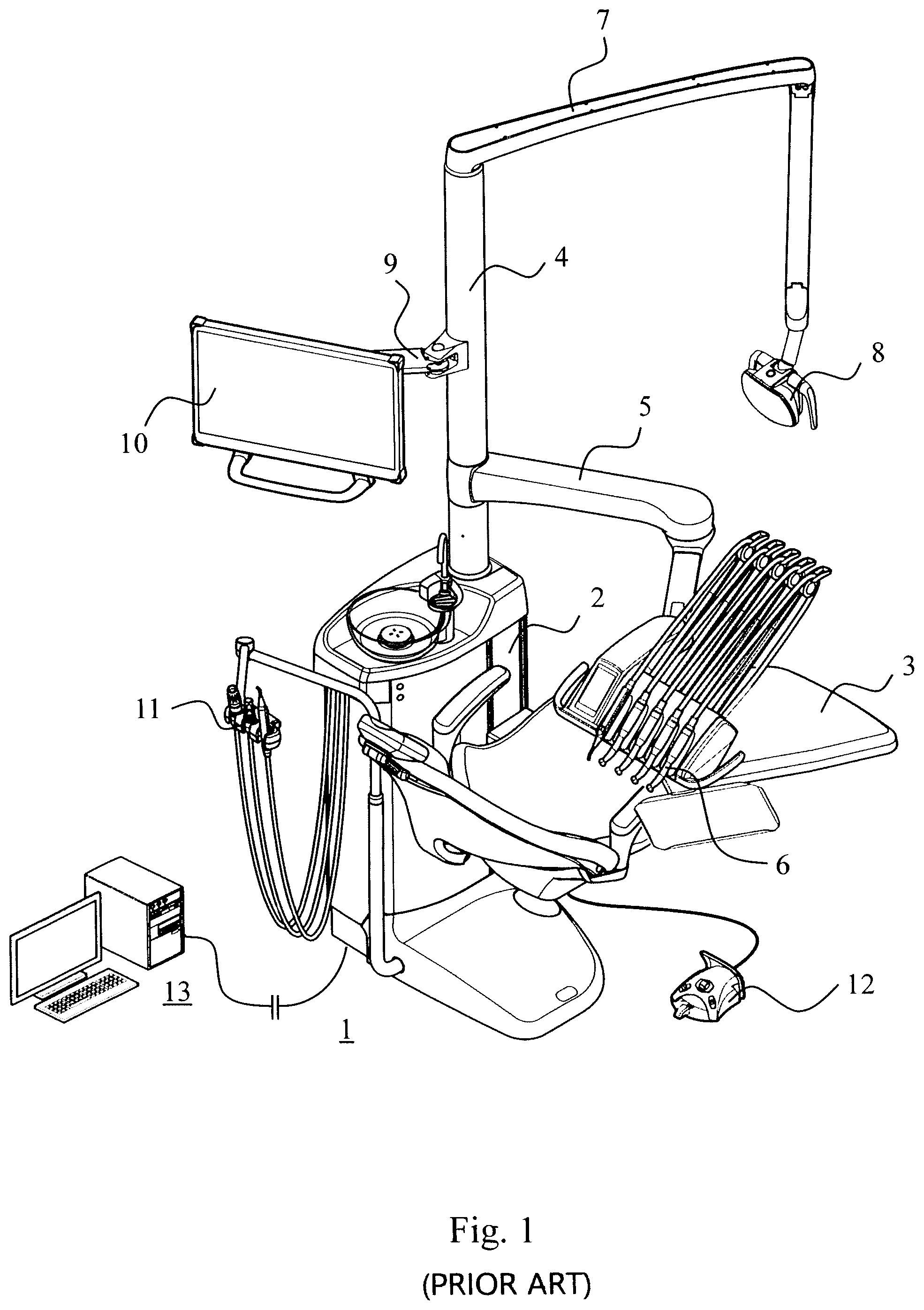 Patent US12102300 Figure 1 – Dental care unit