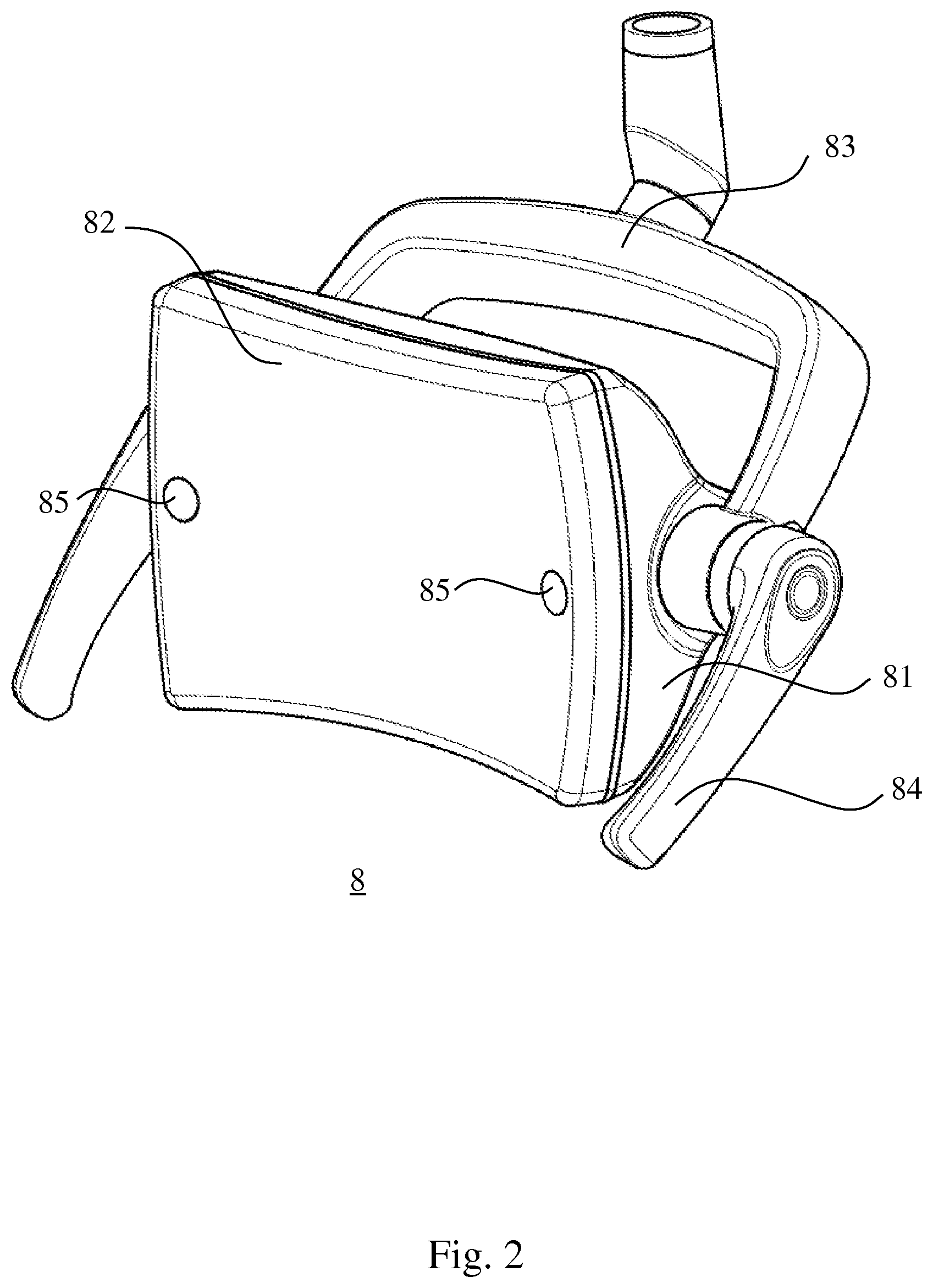 Patent US12102300 Figure 2 – Dental care unit