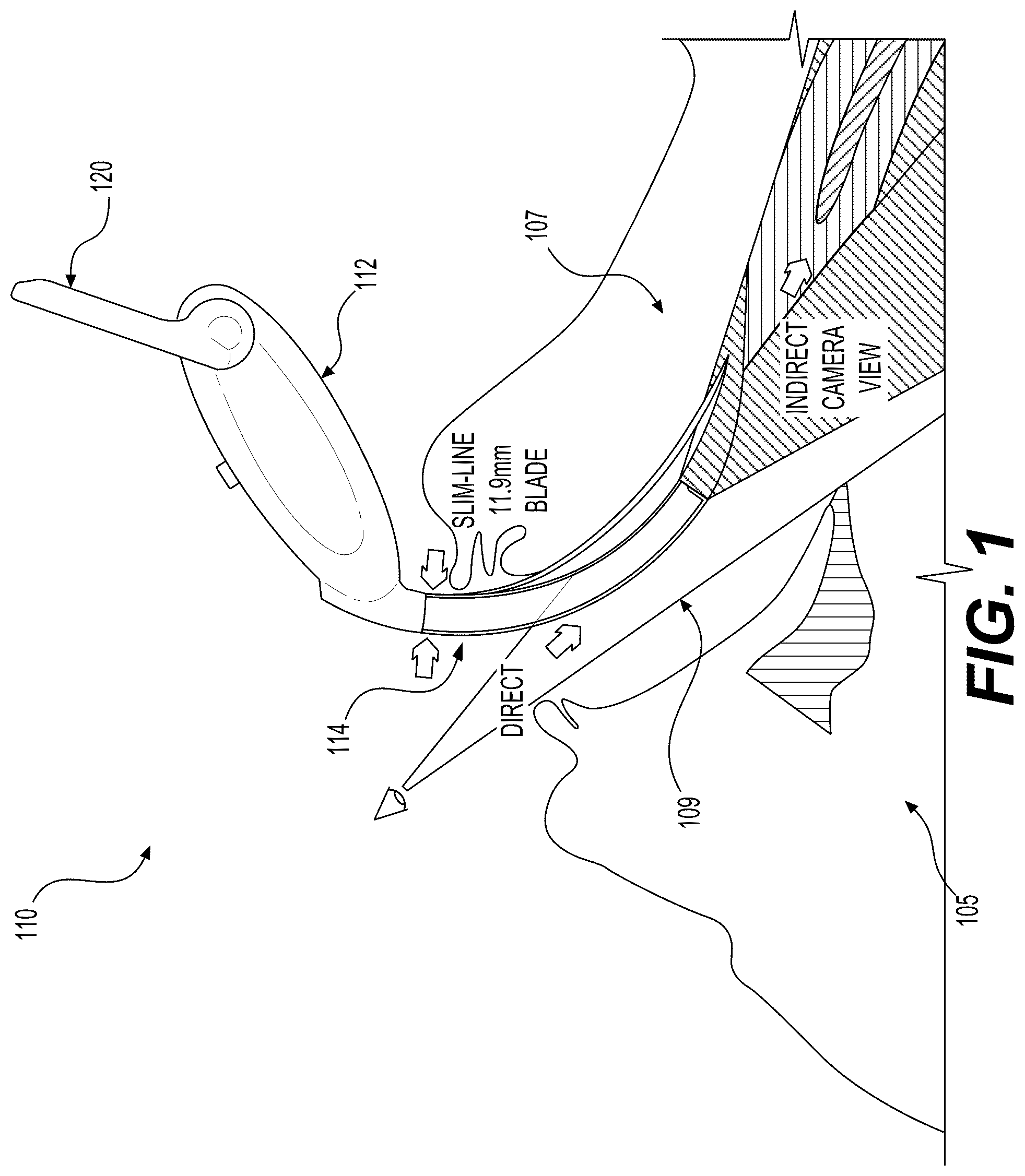 Patent US12102301 Figure 1 – Laryngoscope with handle-grip activated recording