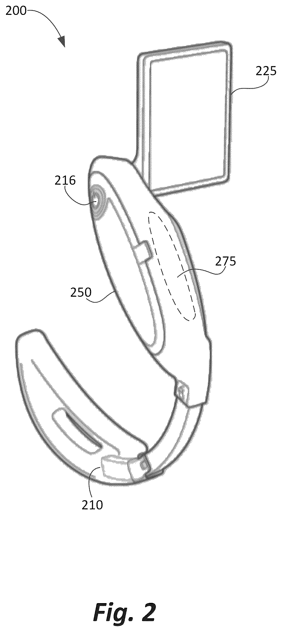Patent US12102301 Figure 2 – Laryngoscope with handle-grip activated recording