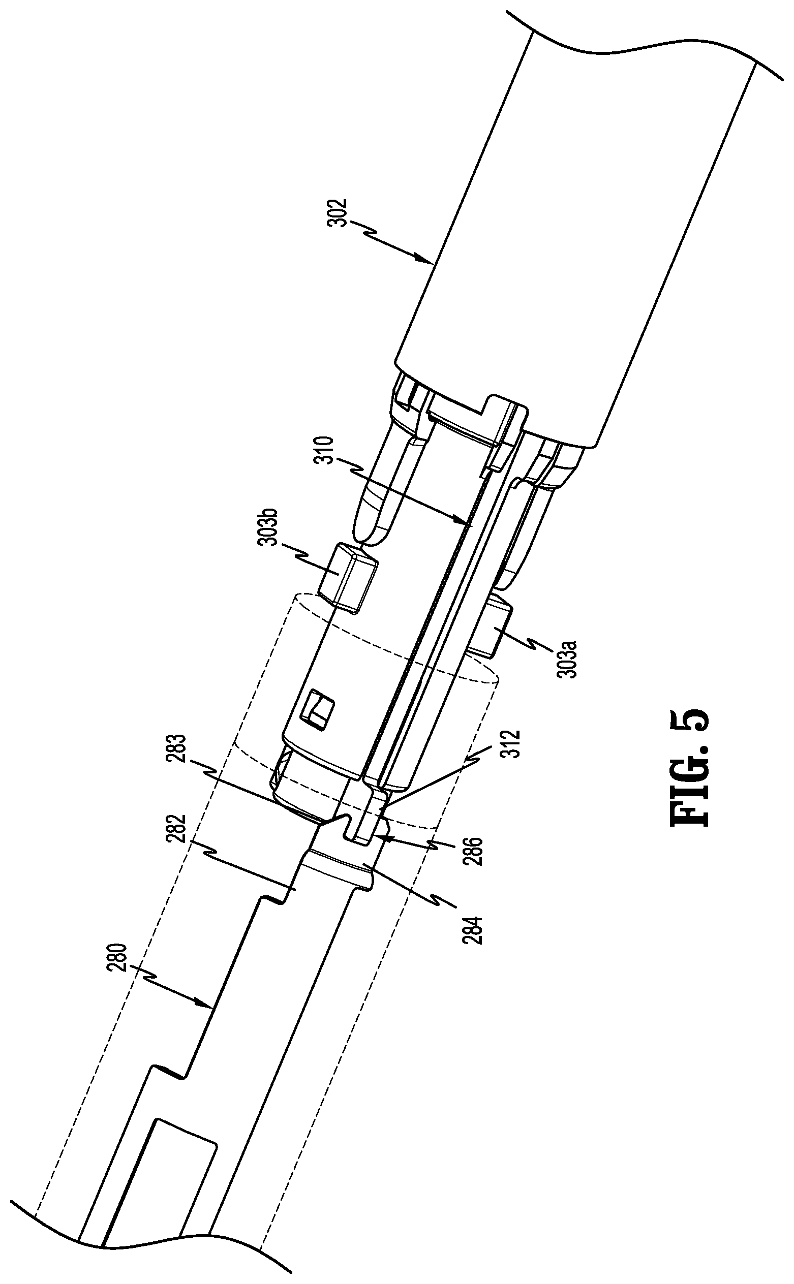 Patent US12102305 Figure 5 – Adapter assemblies and surgical loading units