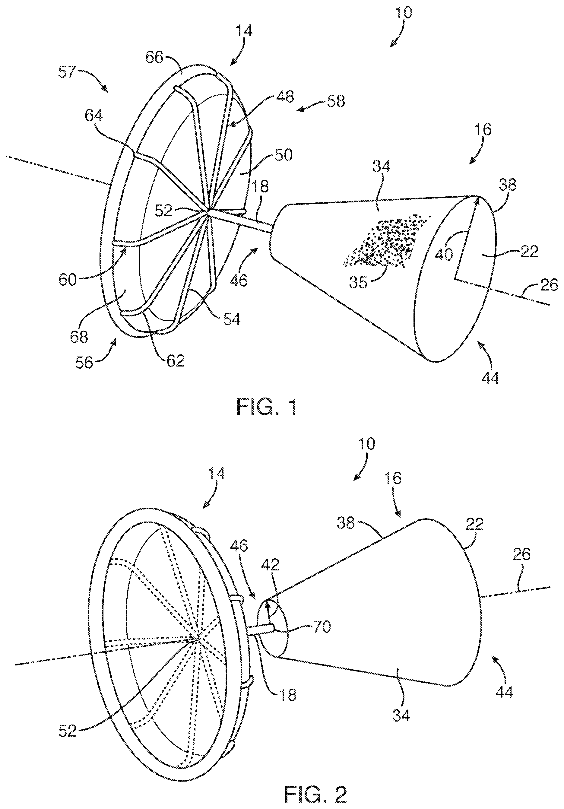 Patent US12102309 Figure 1 – Medical device and system for occluding a tissue opening and method thereof