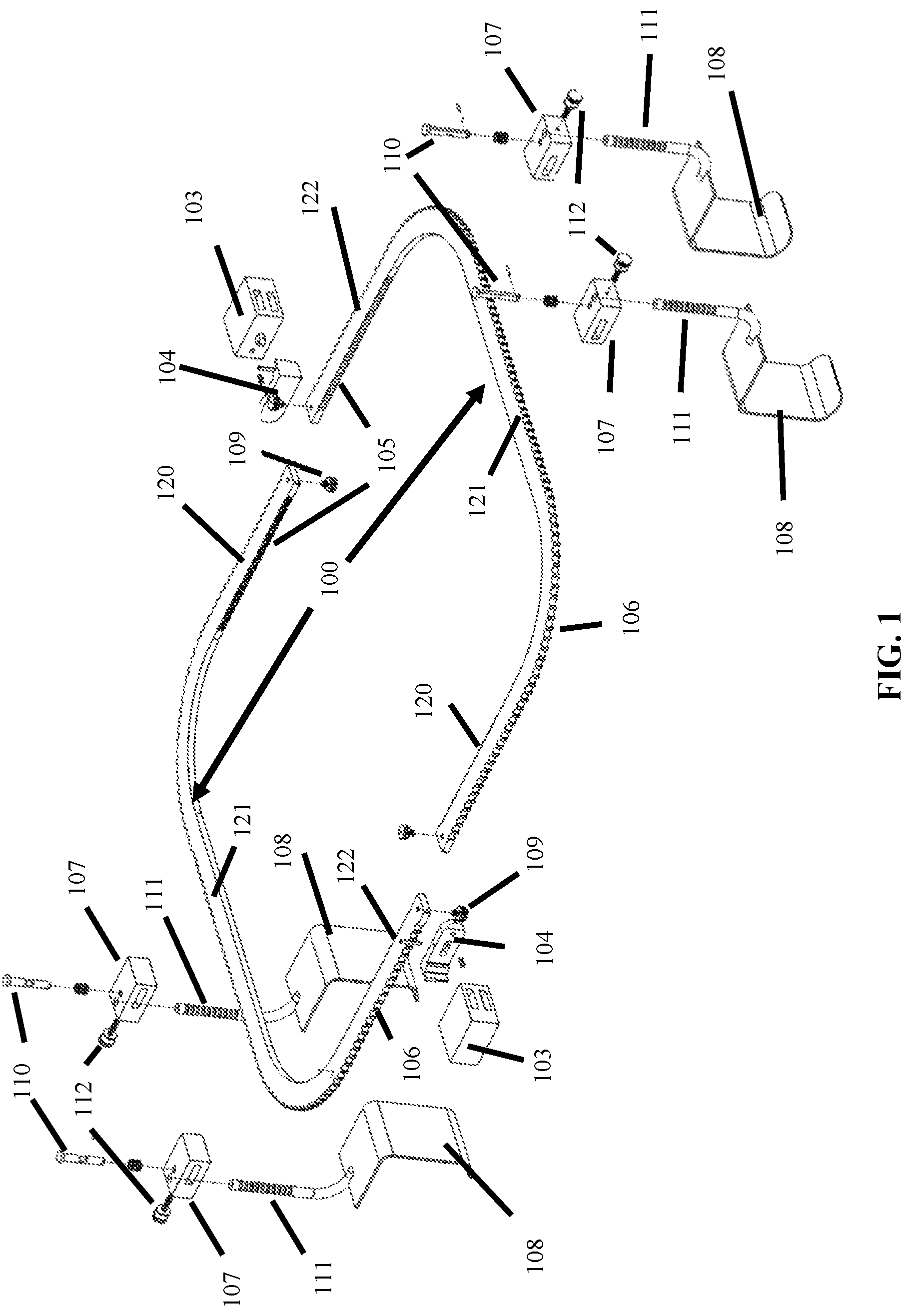 Patent US12102313 Figure 1 – Adjustable locking surgical retractor