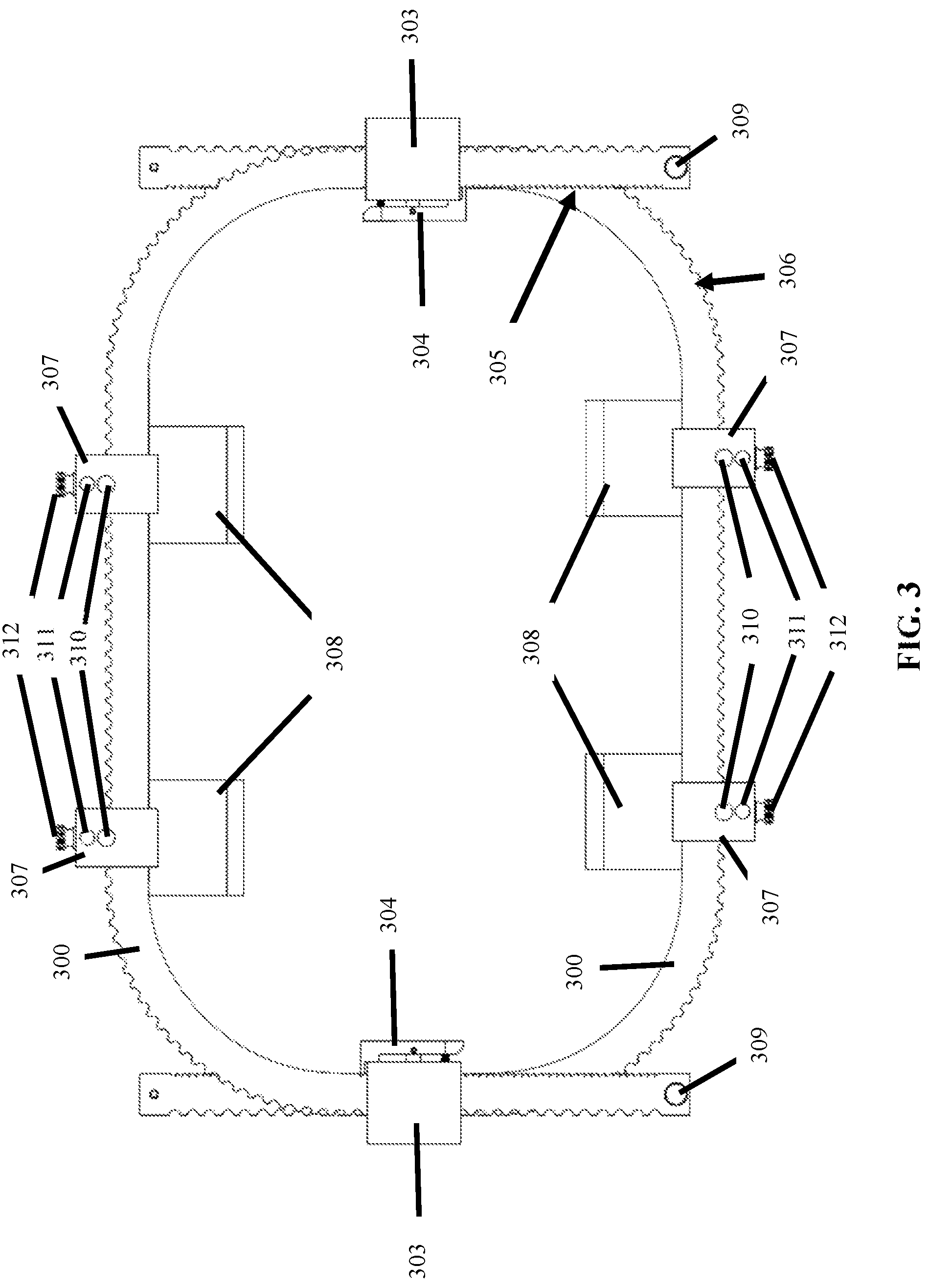Patent US12102313 Figure 3 – Adjustable locking surgical retractor