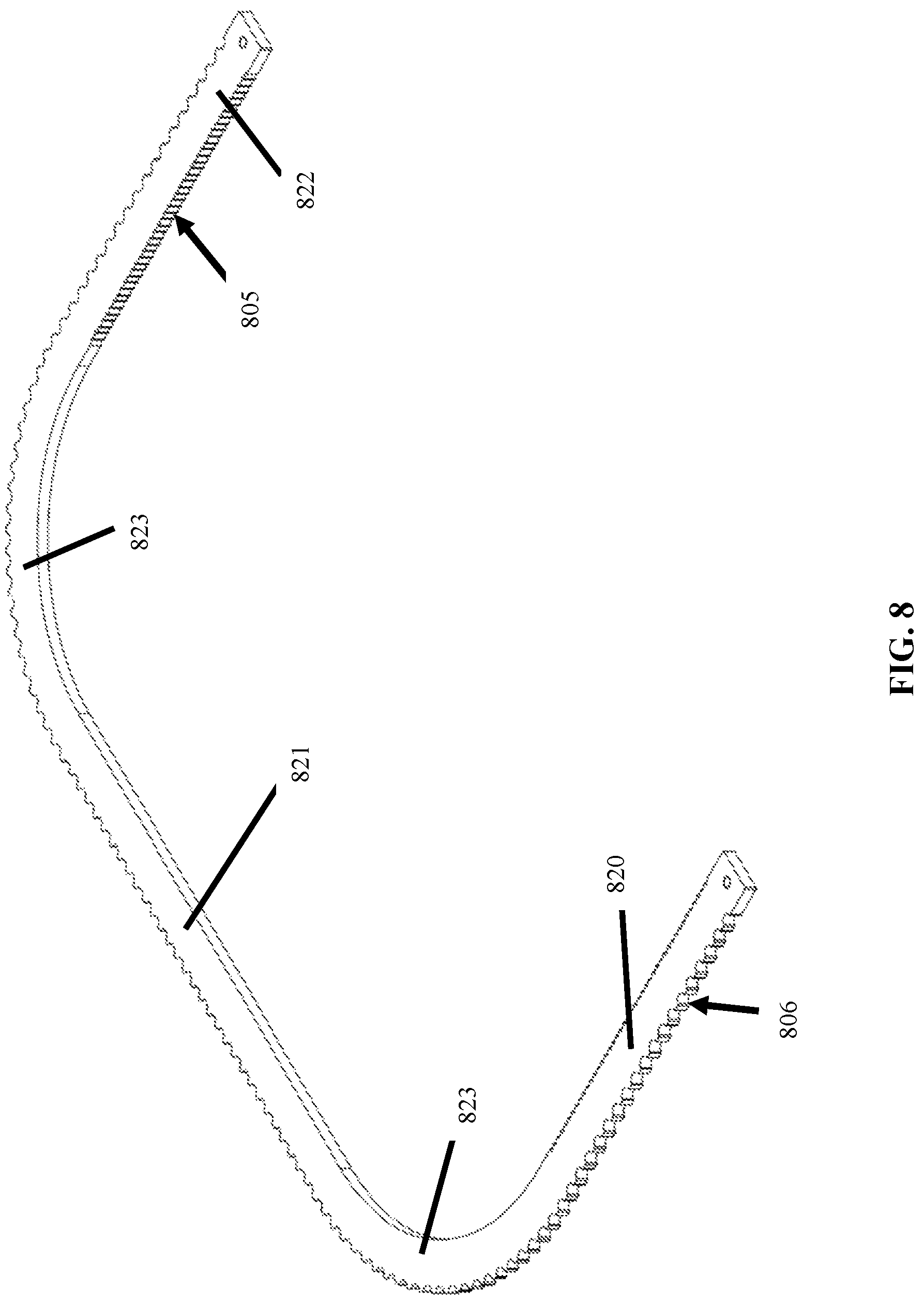 Patent US12102313 Figure 8 – Adjustable locking surgical retractor