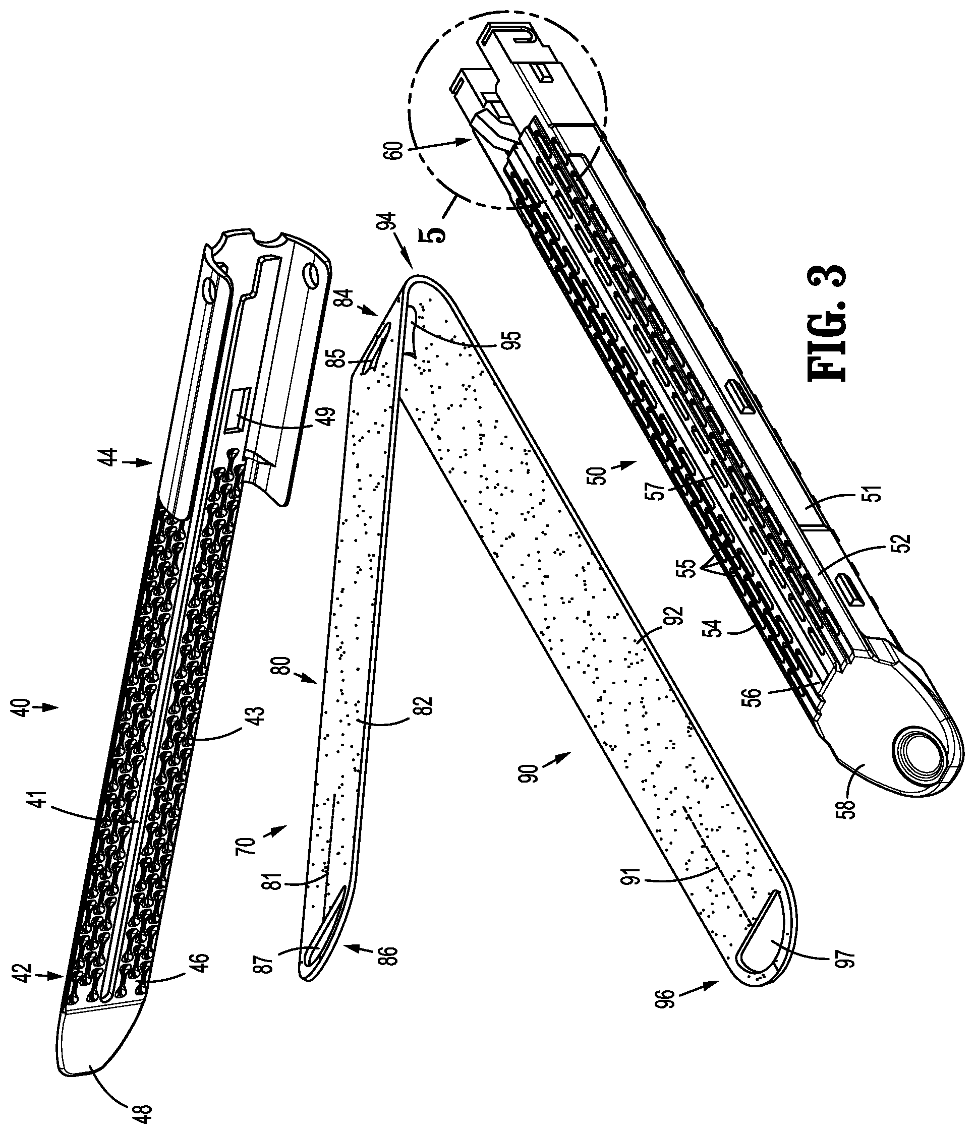 Patent US12102322 Figure 3 – Buttress attachment for surgical stapling apparatus