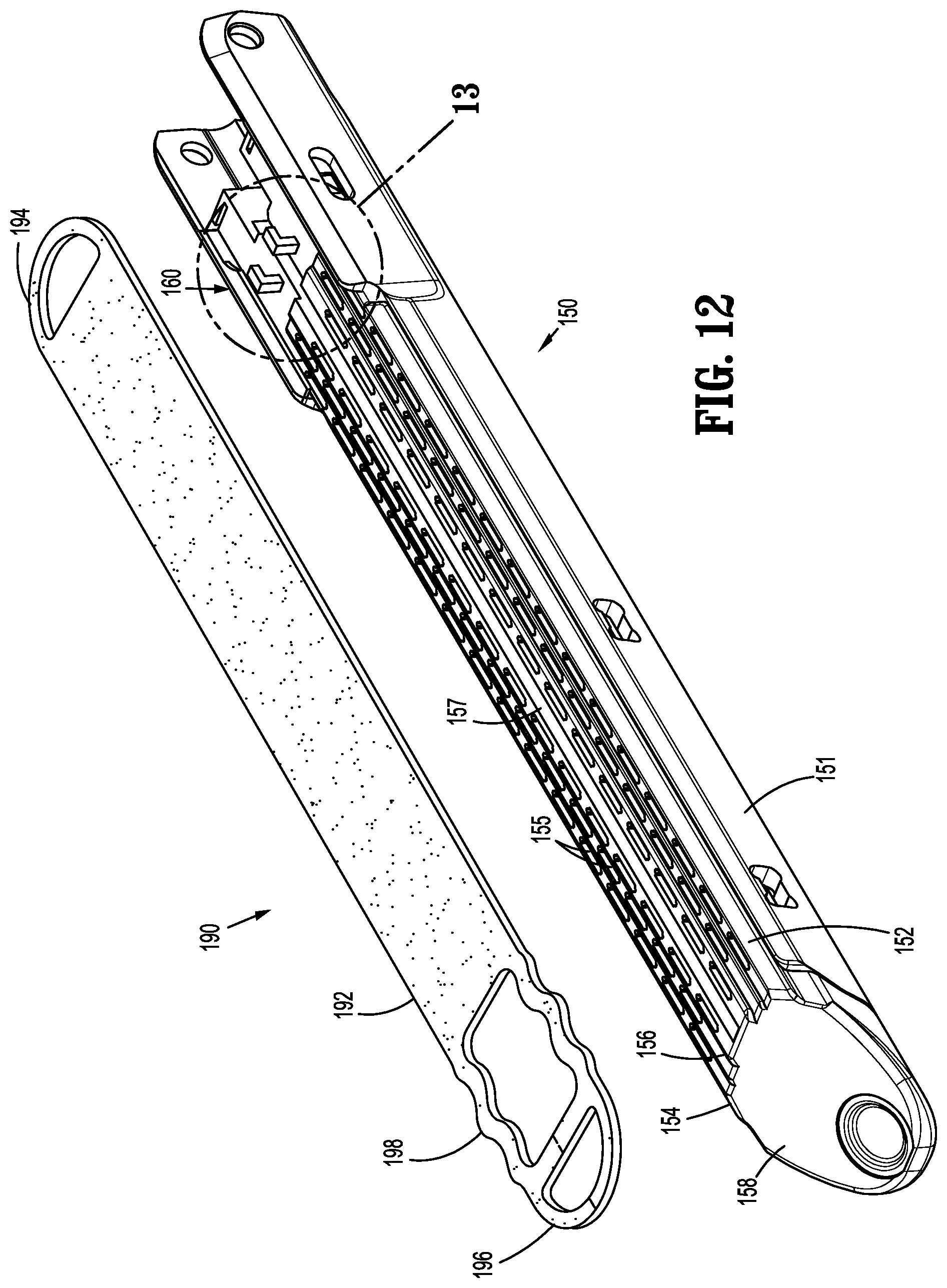 Patent US12102322 Figure 9 – Buttress attachment for surgical stapling apparatus