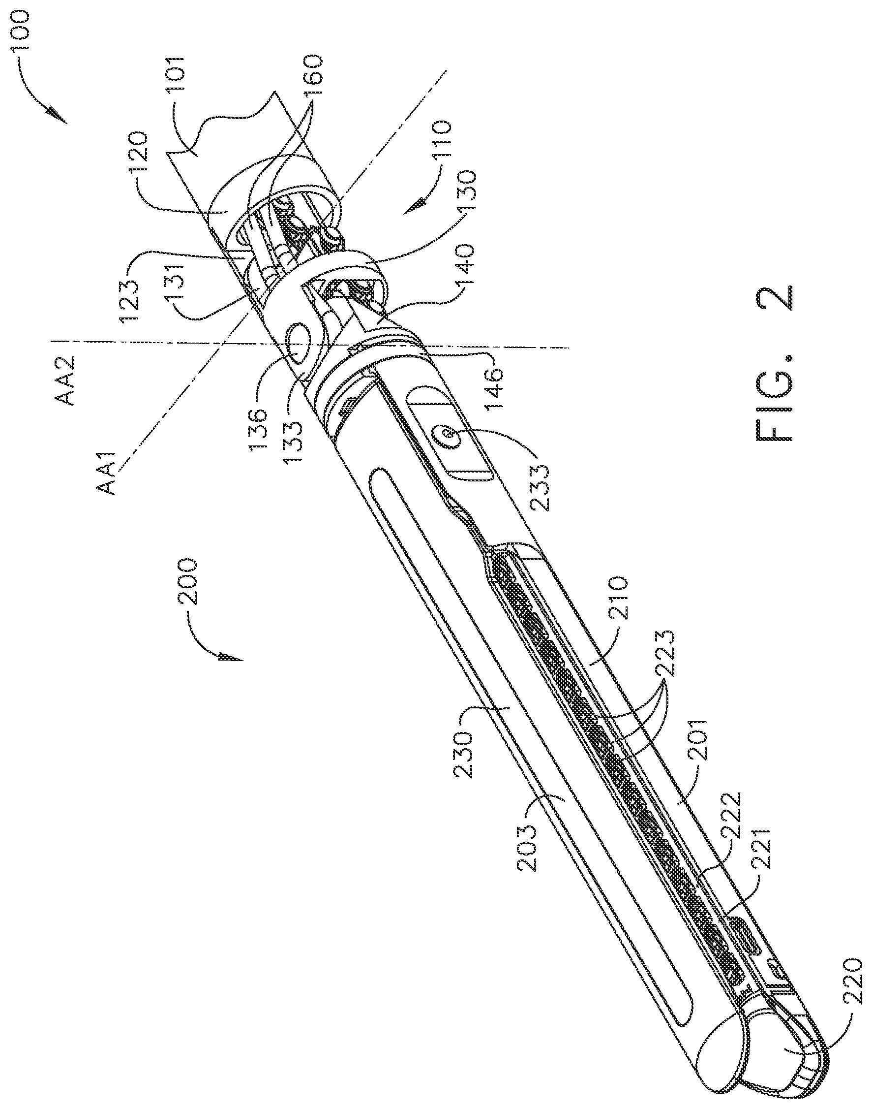 Patent US12102323 Figure 2 – Rotary-driven surgical stapling assembly comprising a floatable component