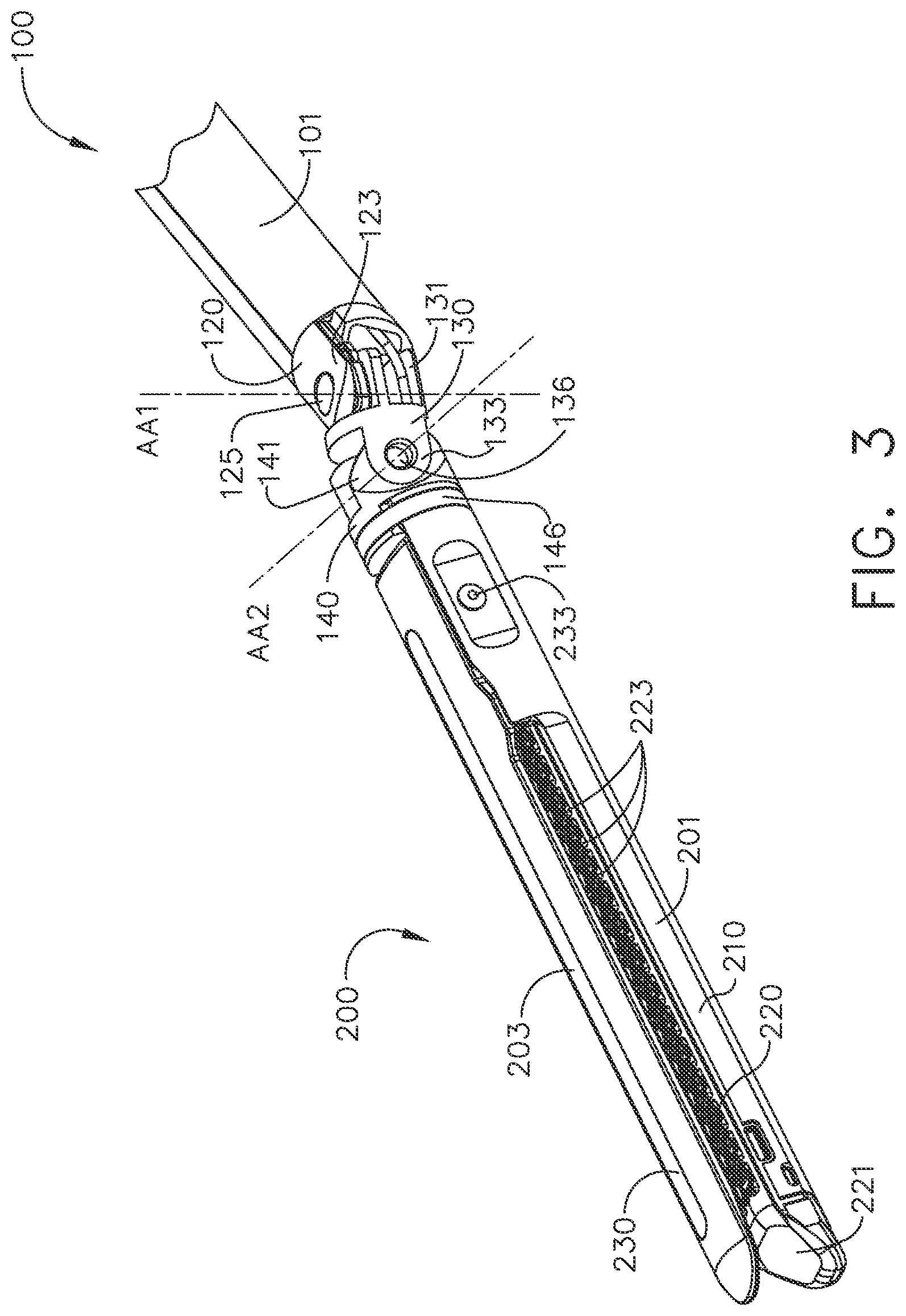 Patent US12102323 Figure 3 – Rotary-driven surgical stapling assembly comprising a floatable component
