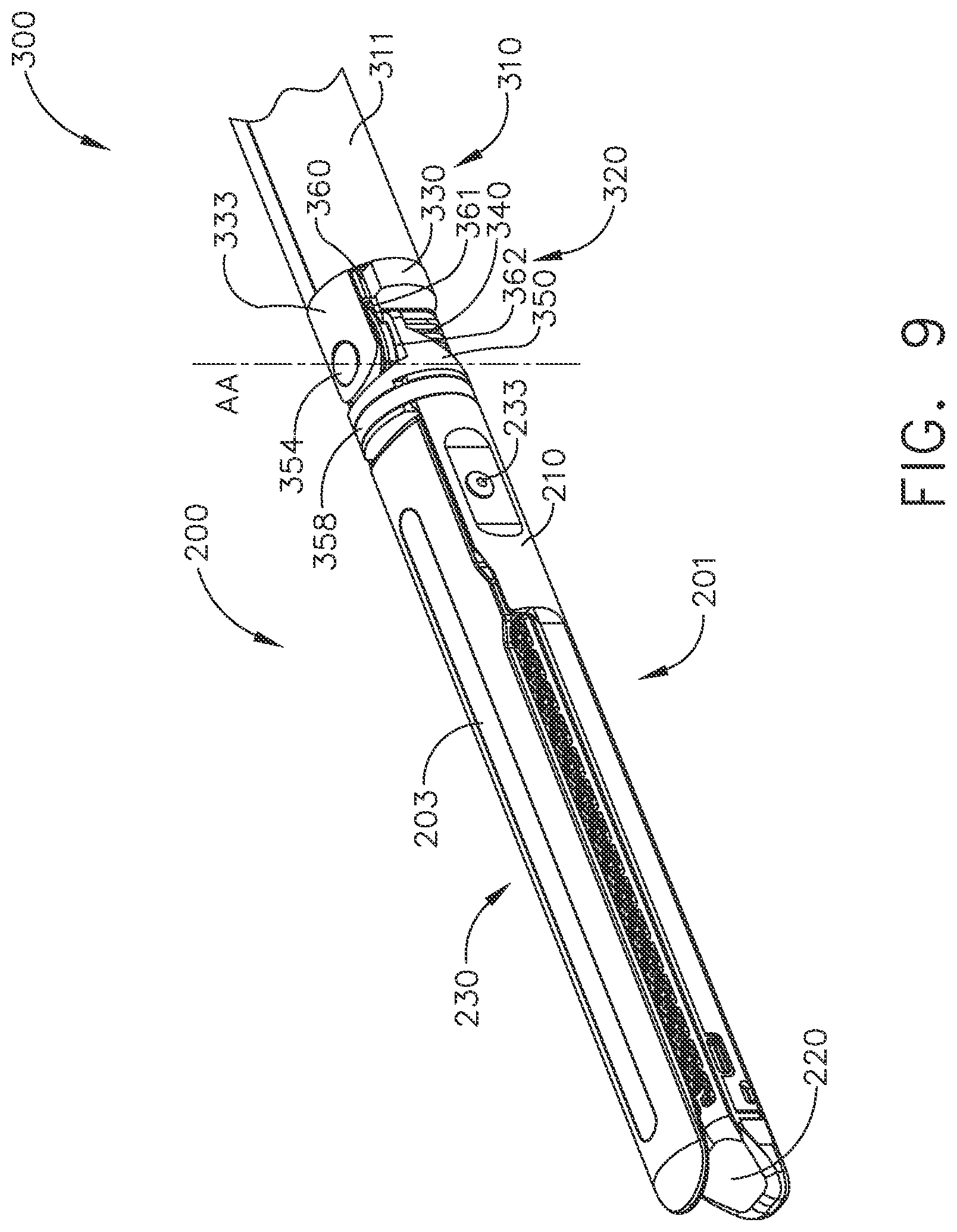 Patent US12102323 Figure 9 – Rotary-driven surgical stapling assembly comprising a floatable component