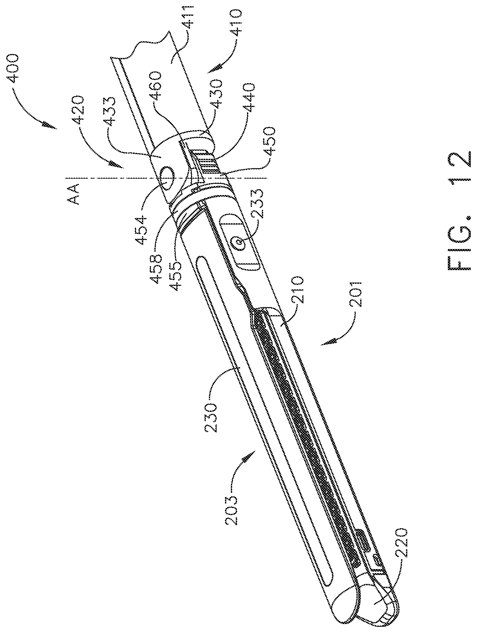 Patent US12102323 Figure 12 – Rotary-driven surgical stapling assembly comprising a floatable component