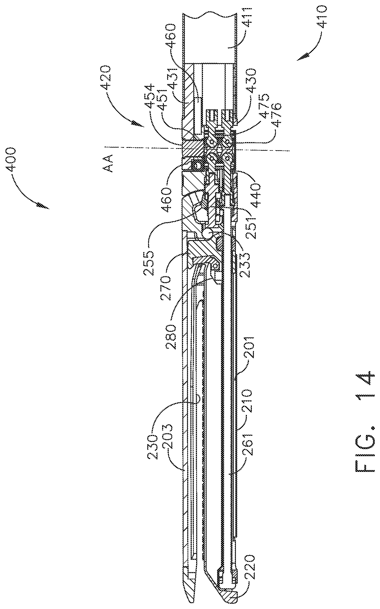 Patent US12102323 Figure 14 – Rotary-driven surgical stapling assembly comprising a floatable component