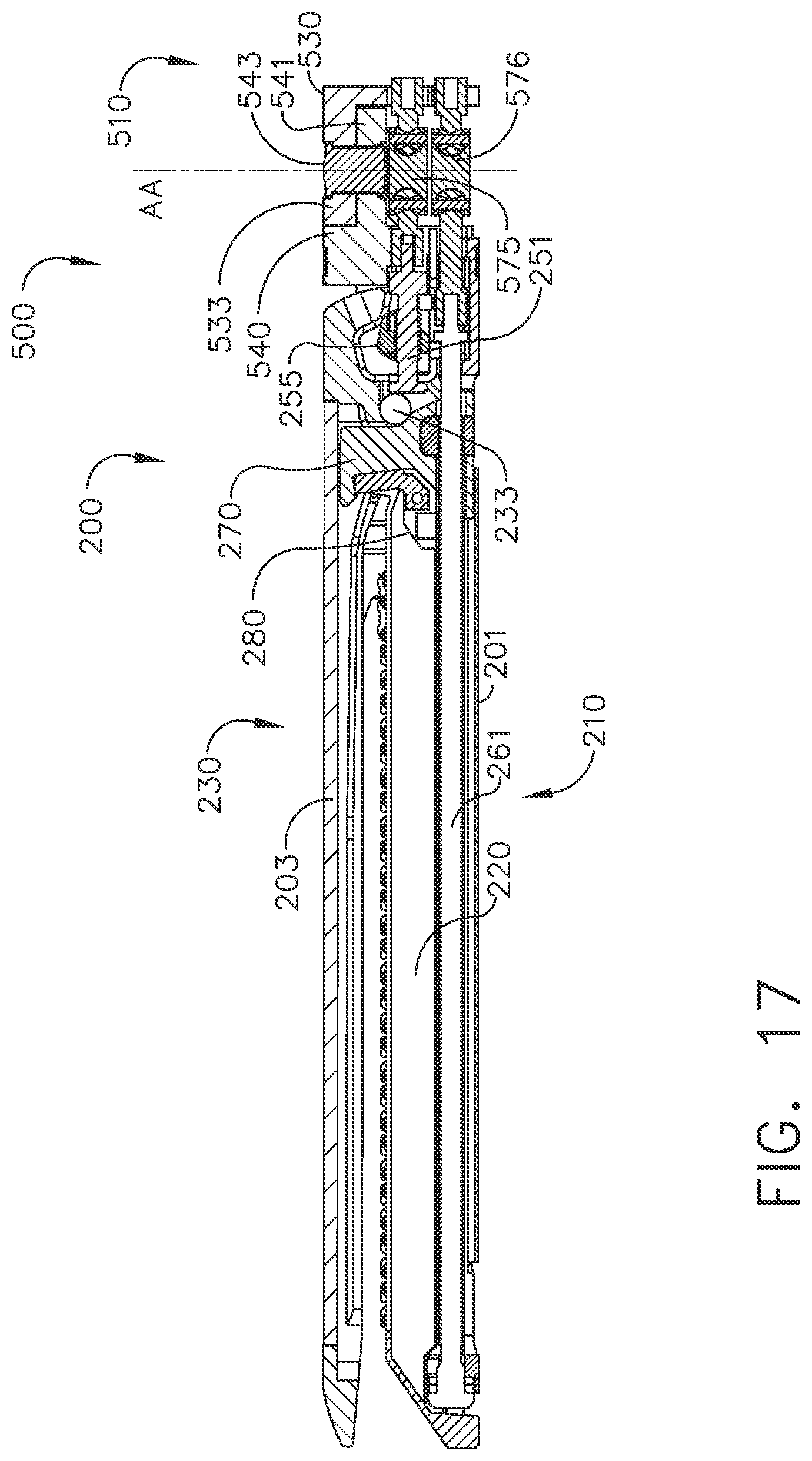 Patent US12102323 Figure 17 – Rotary-driven surgical stapling assembly comprising a floatable component