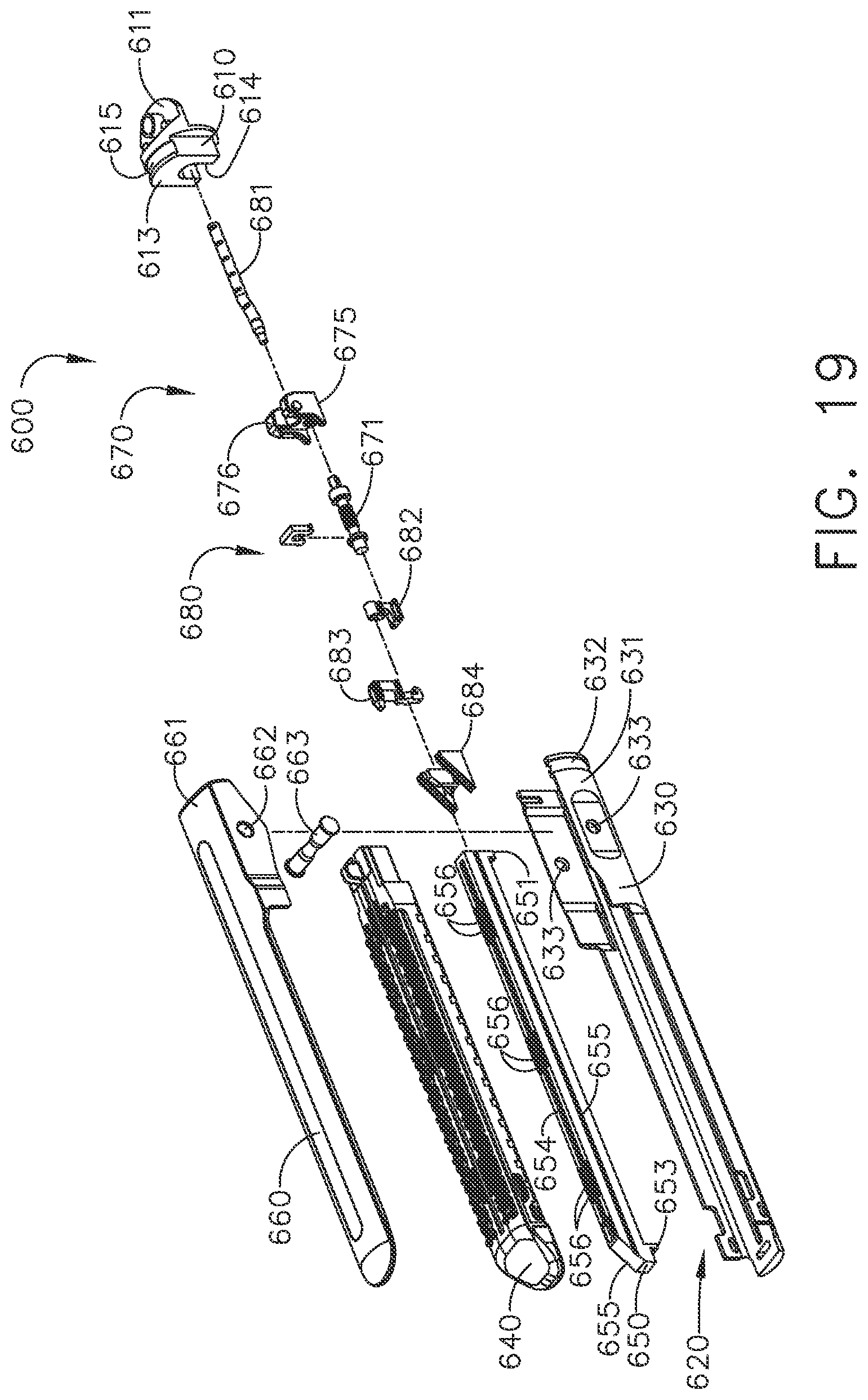 Patent US12102323 Figure 19 – Rotary-driven surgical stapling assembly comprising a floatable component