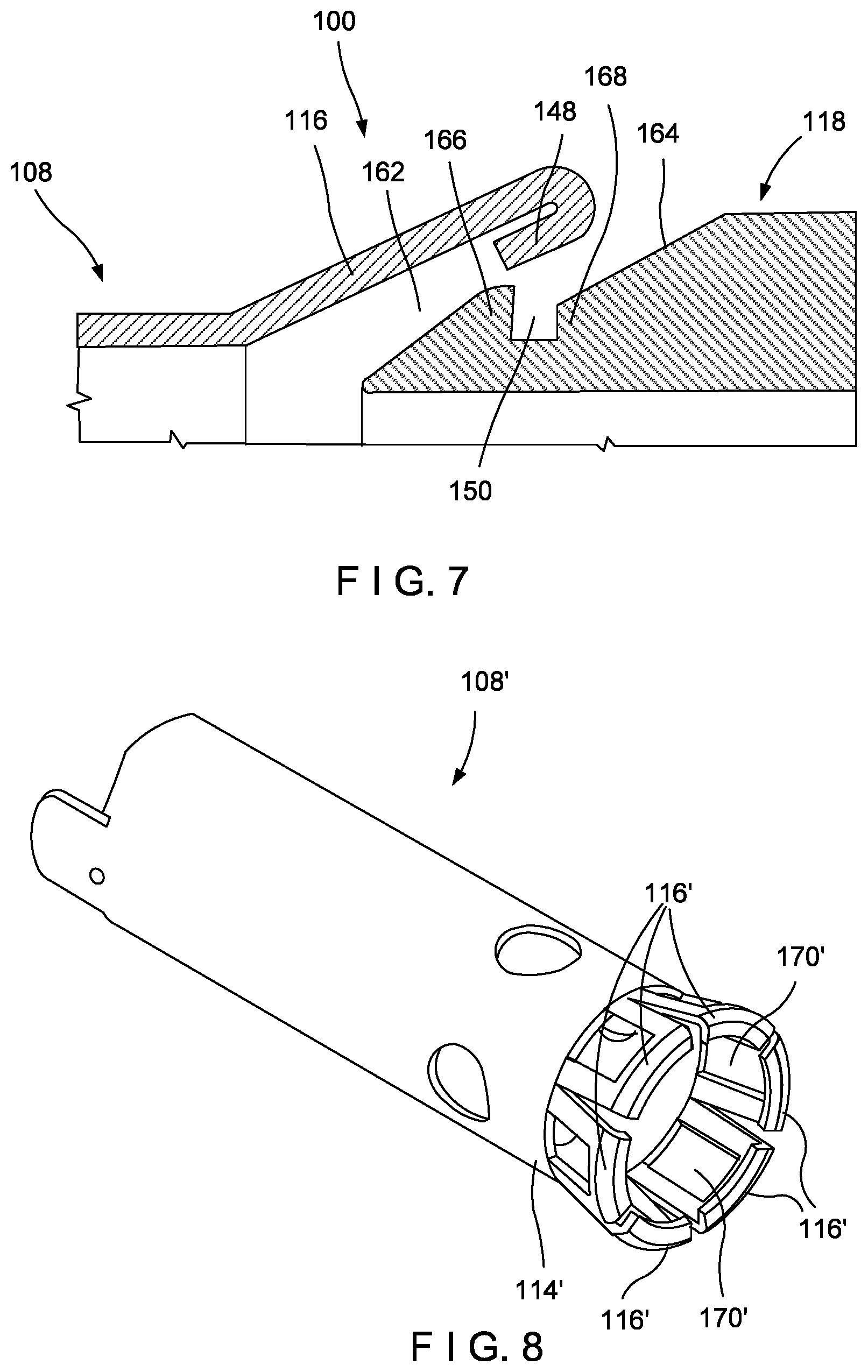 Patent US12102335 Figure 4 – Reloadable clip with a flaring capsule deformation